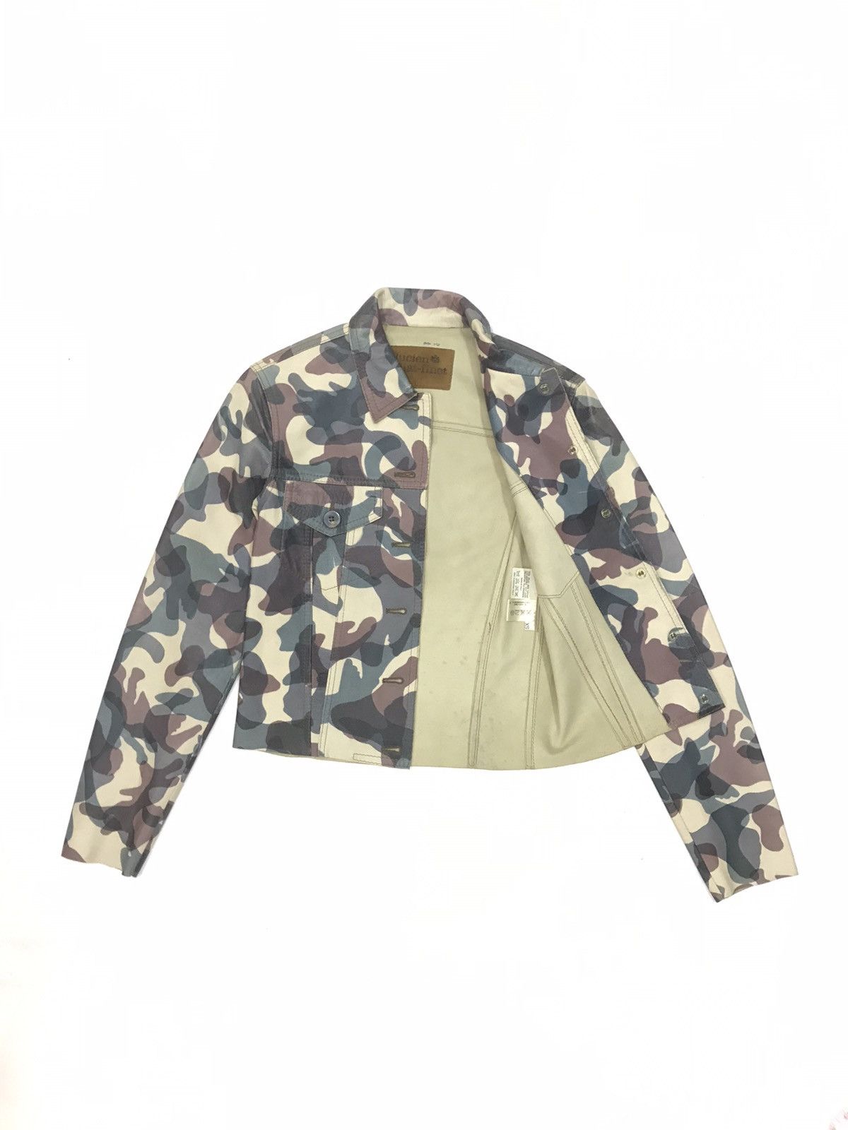 Lucien Pellat-Finet LUCIEN PELLAT FINET CAMO CROP LEATHER JACKET ITALY Size US XS / EU 42 / 0 - 1 Thumbnail