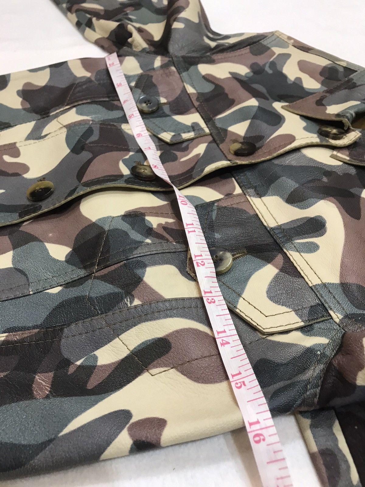 Lucien Pellat-Finet LUCIEN PELLAT FINET CAMO CROP LEATHER JACKET ITALY Size US XS / EU 42 / 0 - 4 Thumbnail
