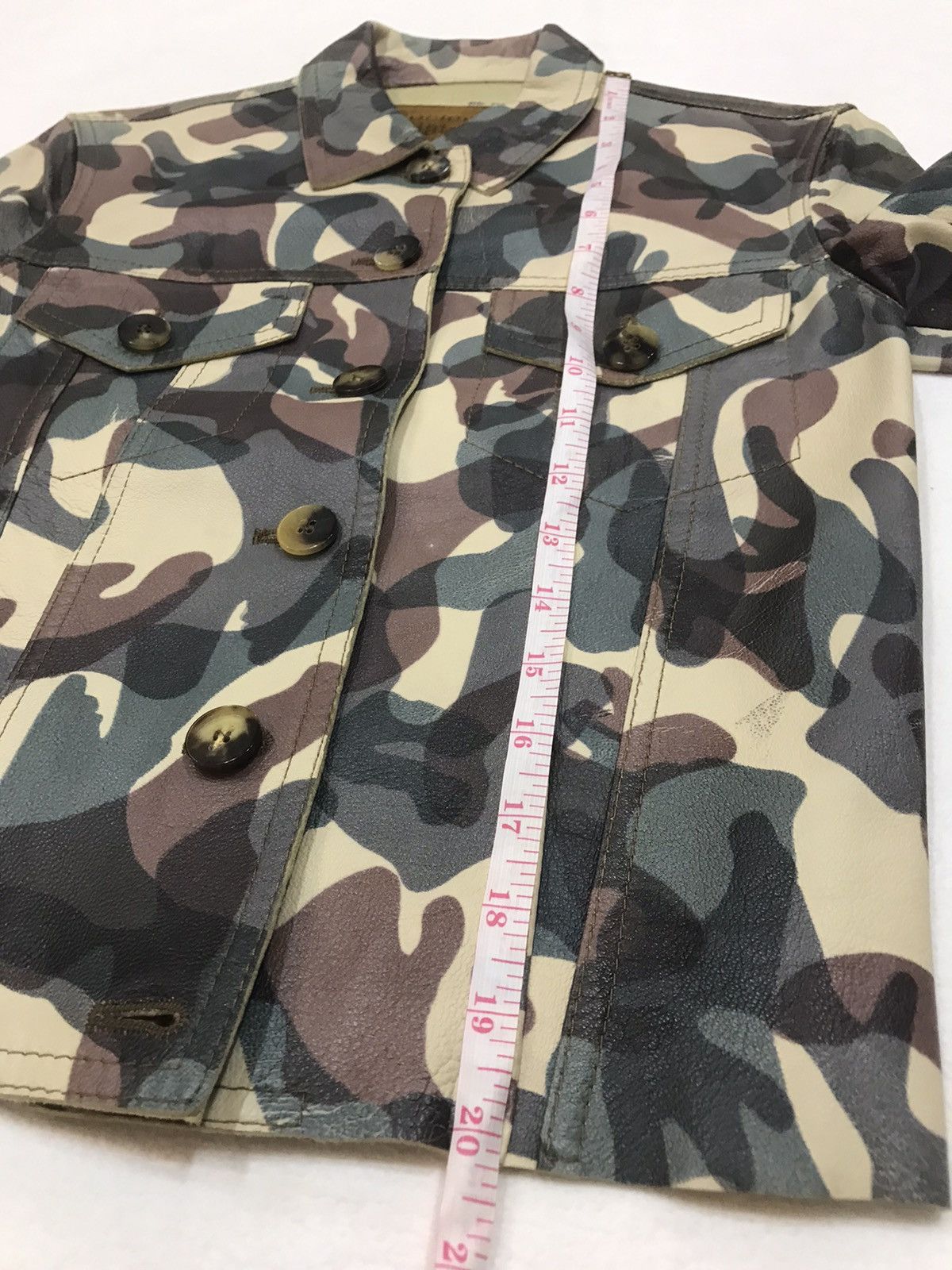 Lucien Pellat-Finet LUCIEN PELLAT FINET CAMO CROP LEATHER JACKET ITALY Size US XS / EU 42 / 0 - 5 Thumbnail