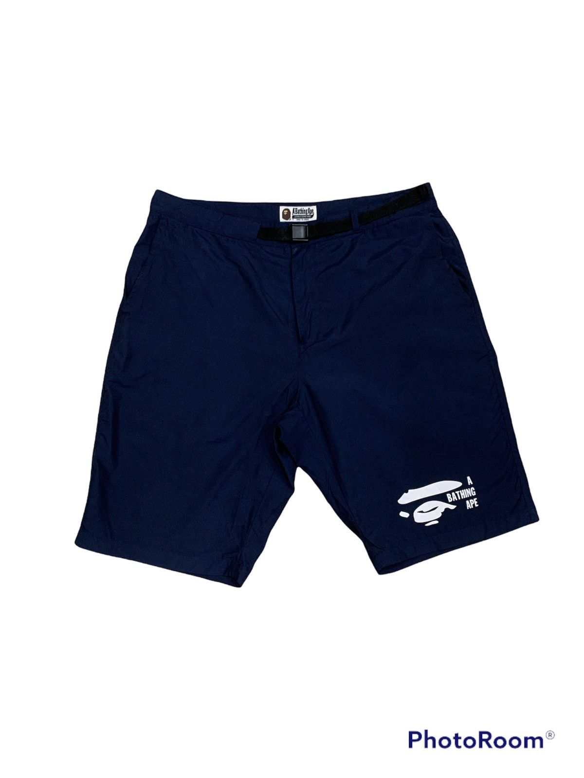 image of Bape A Bathing Ape Shorts Pants in Dark Blue, Men's (Size 36)