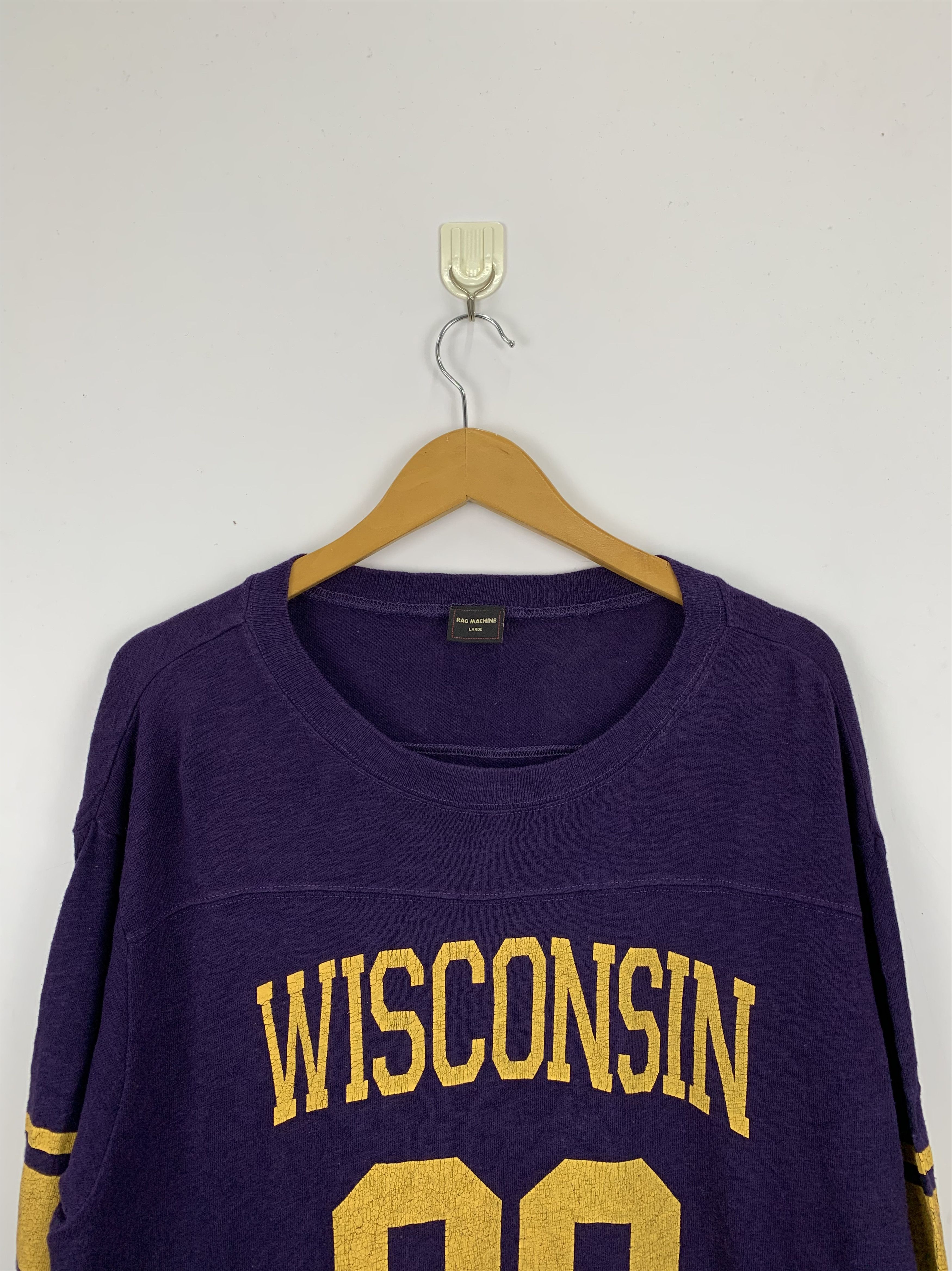 Vintage Vintage Wisconsin Long Sleeve T Shirt TA0278 Size US L / EU 52-54 / 3 - 2 Thumbnail