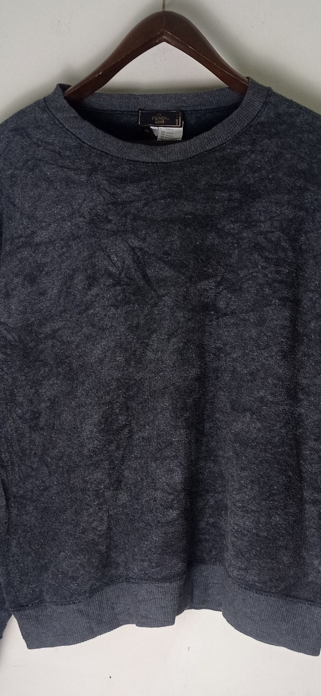 Fendi Vintage Fendi Fleece Sweatshirt Made In Italy Size US XL / EU 56 / 4 - 3 Thumbnail