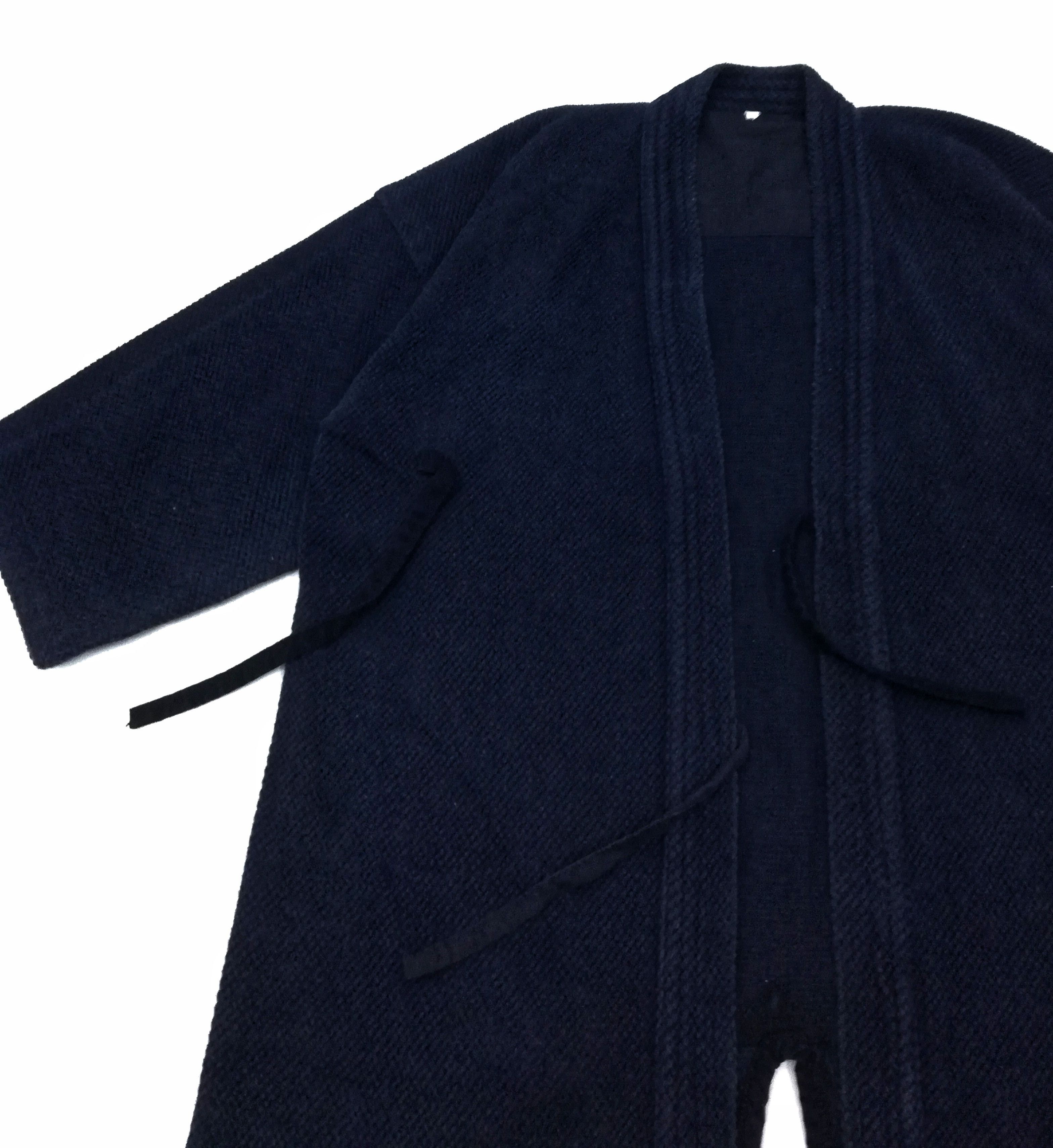 Indigo × Japanese Brand 🔥Dyed Sashiko Noragi Kimono Visvim Style Design Cotton🔥 Size US L / EU 52-54 / 3 - 4 Thumbnail