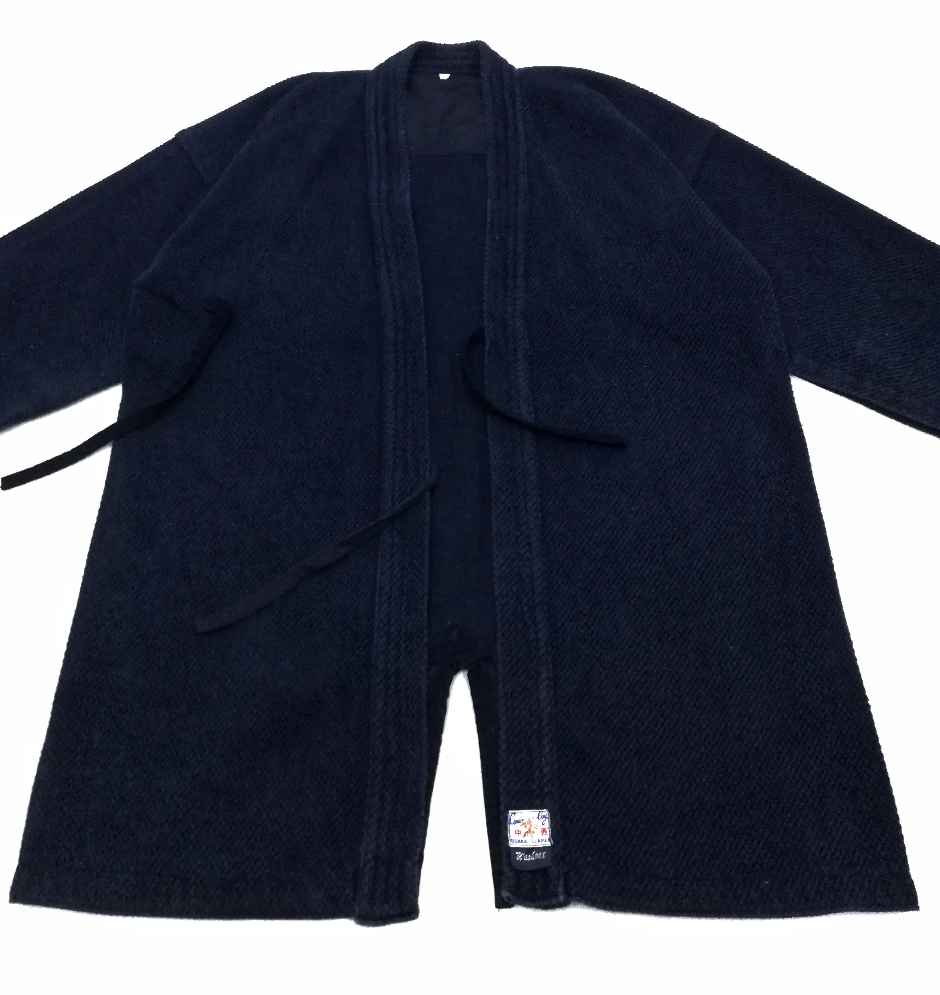 Indigo × Japanese Brand 🔥Dyed Sashiko Noragi Kimono Visvim Style Design Cotton🔥 Size US L / EU 52-54 / 3 - 3 Thumbnail