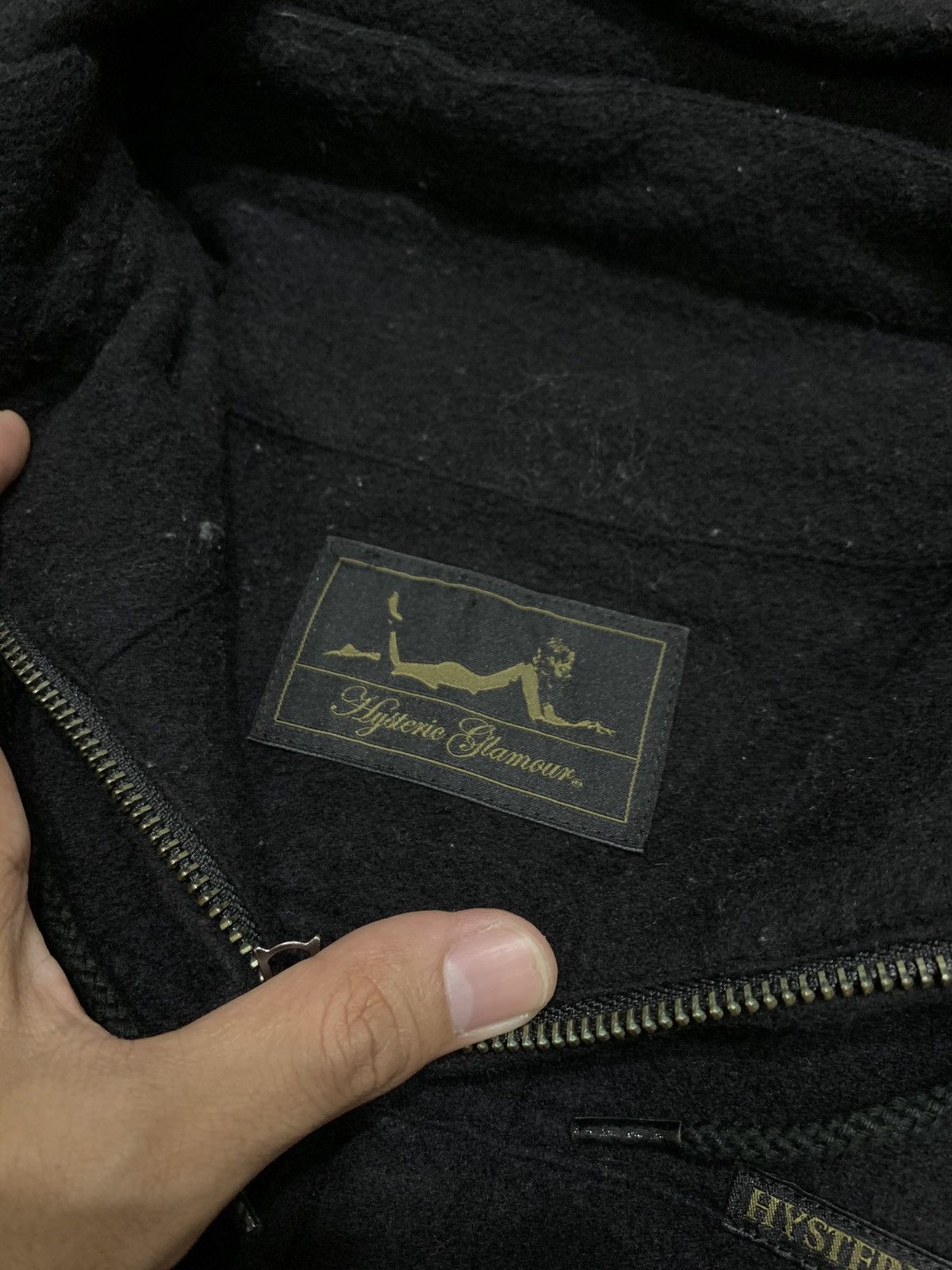 Hysteric Glamour VINTAGE HYSTERIC GLAMOUR WOOL BLEND ZIPPER HOODIE Size US S / EU 44-46 / 1 - 7 Thumbnail