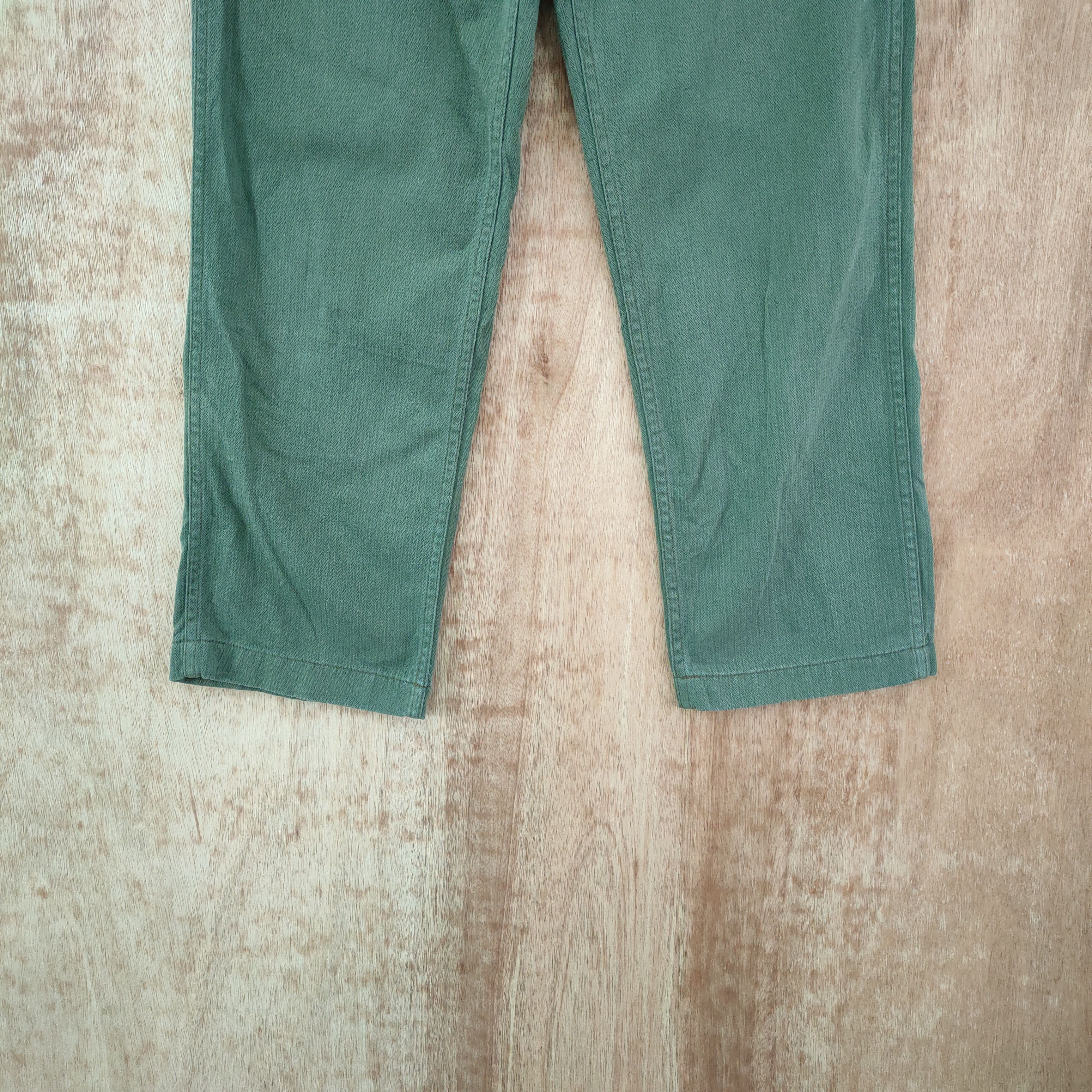 Vintage VINTAGE CAMCO FADED GREEN TROUSERS CHINO PANTS Size US 32 / EU 48 - 4 Thumbnail