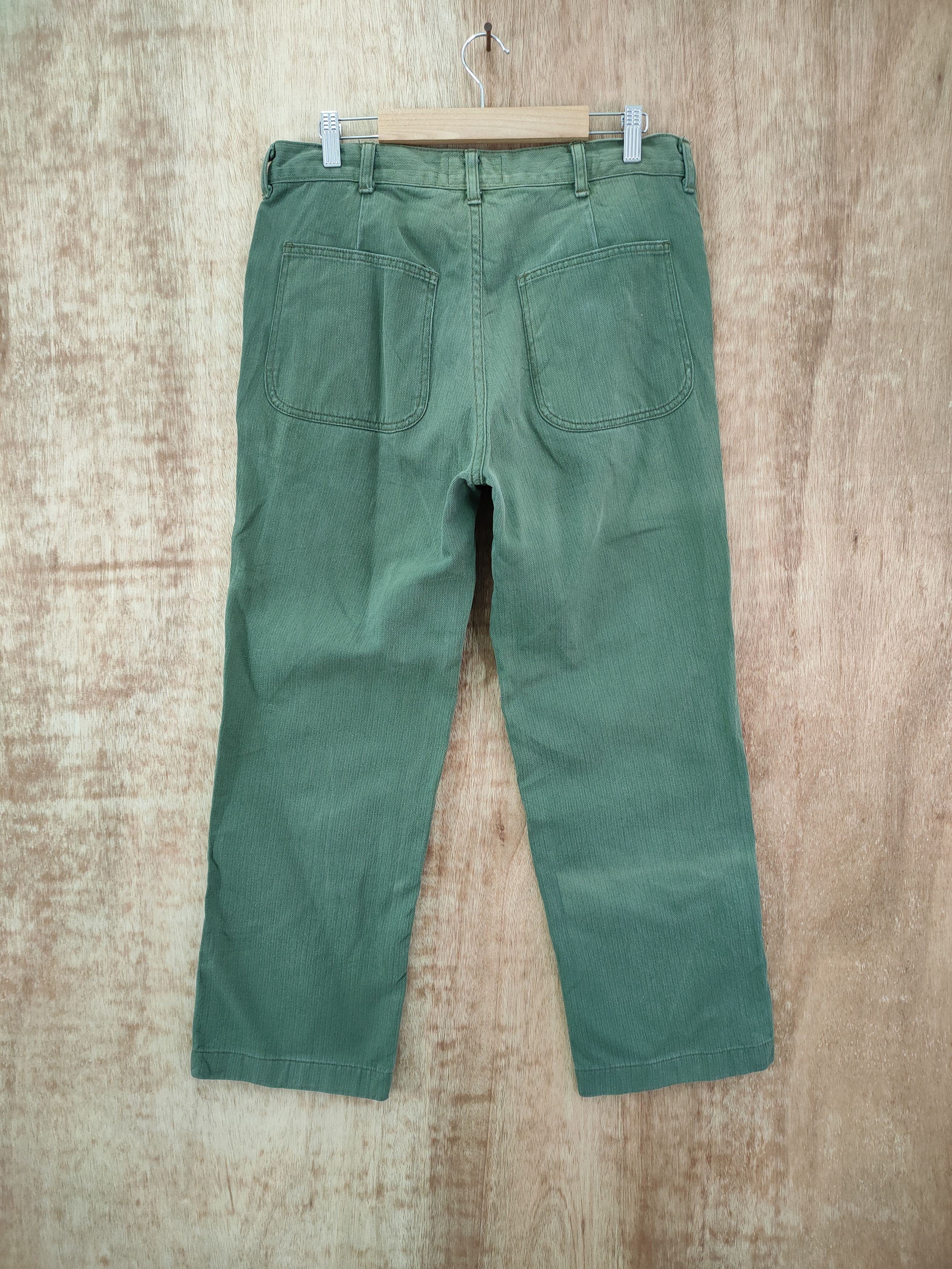 Vintage VINTAGE CAMCO FADED GREEN TROUSERS CHINO PANTS Size US 32 / EU 48 - 7 Thumbnail