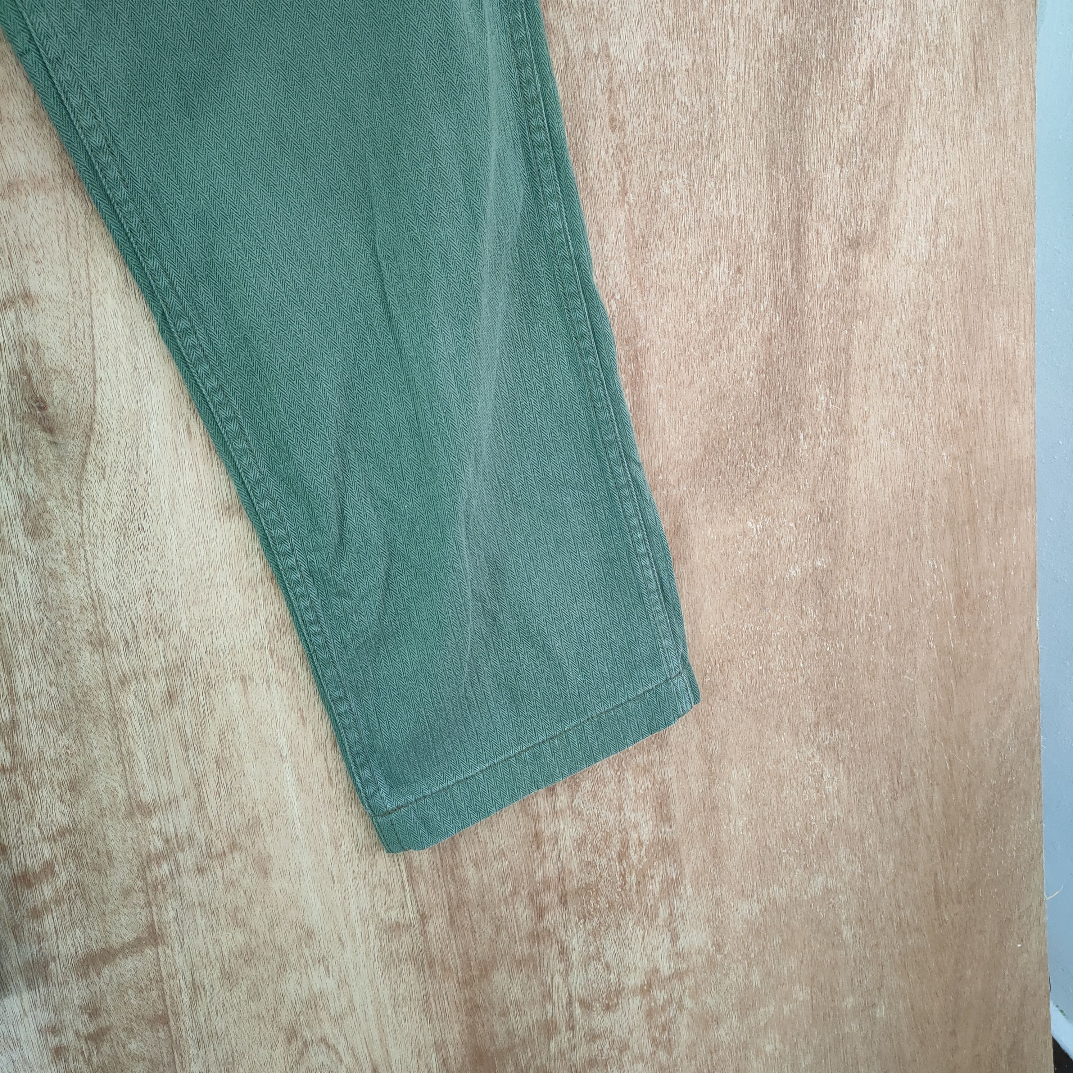 Vintage VINTAGE CAMCO FADED GREEN TROUSERS CHINO PANTS Size US 32 / EU 48 - 12 Thumbnail