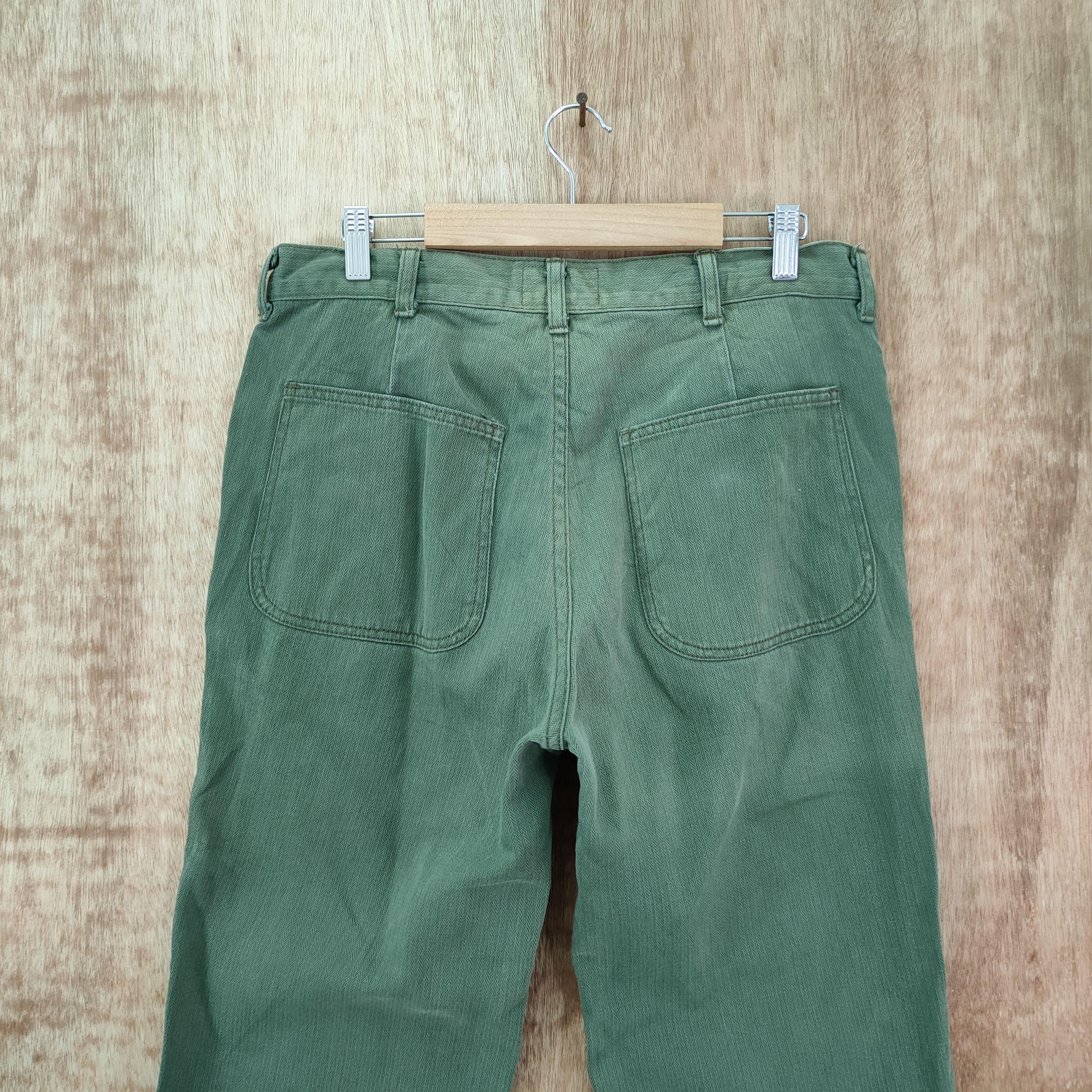 Vintage VINTAGE CAMCO FADED GREEN TROUSERS CHINO PANTS Size US 32 / EU 48 - 8 Thumbnail