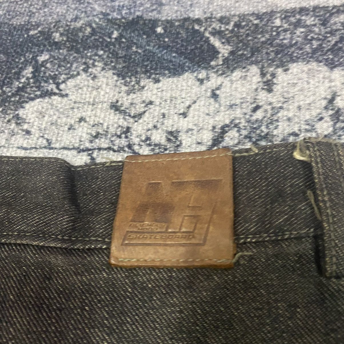 Japanese Brand × Neighborhood × Vintage Vintage Neighborhood Skateboard R.O.K Black Baggy Denim Jean Size US 32 / EU 48 - 10 Thumbnail