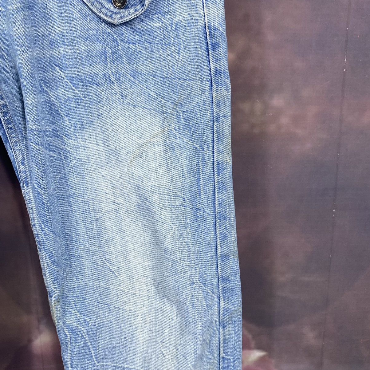 Japanese Brand × KMRii × Vintage Vintage Japanese Double Waist Light Washed Denim Jeans Size US 32 / EU 48 - 7 Thumbnail
