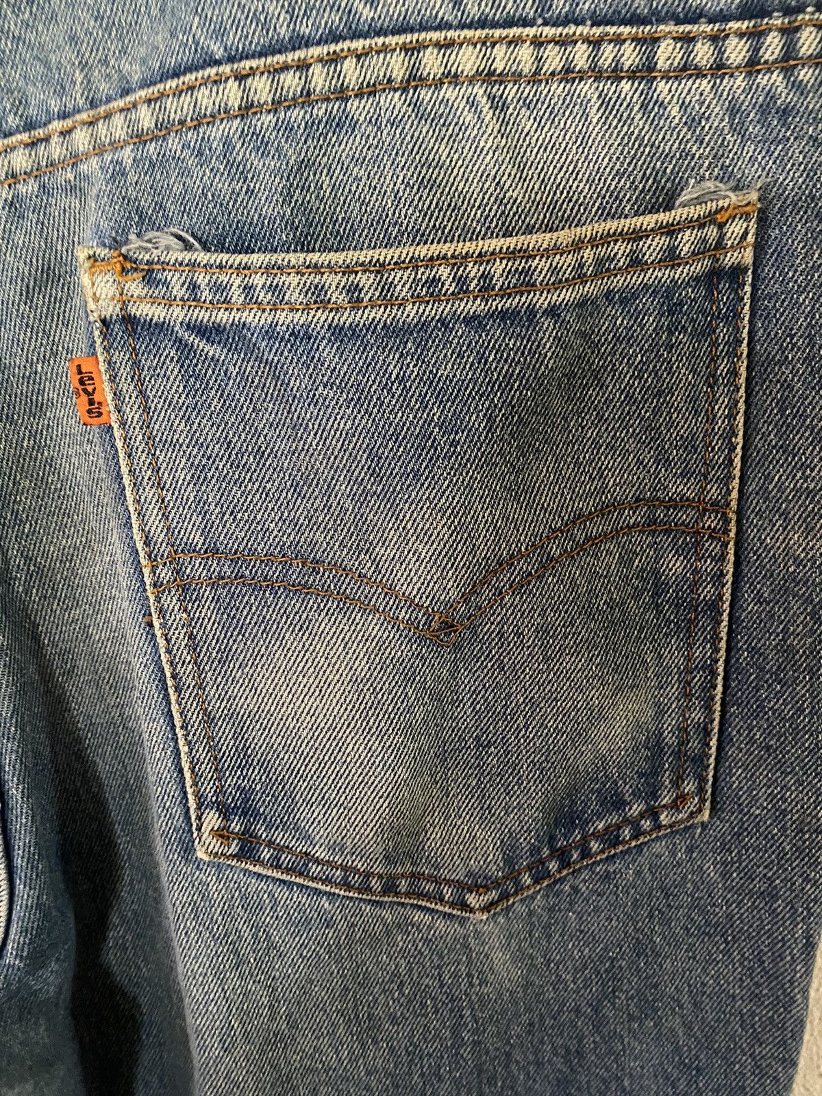 Levi's × Vintage Vintage Levi’s 513 Distressed Orange Tab Size US 34 / EU 50 - 8 Thumbnail