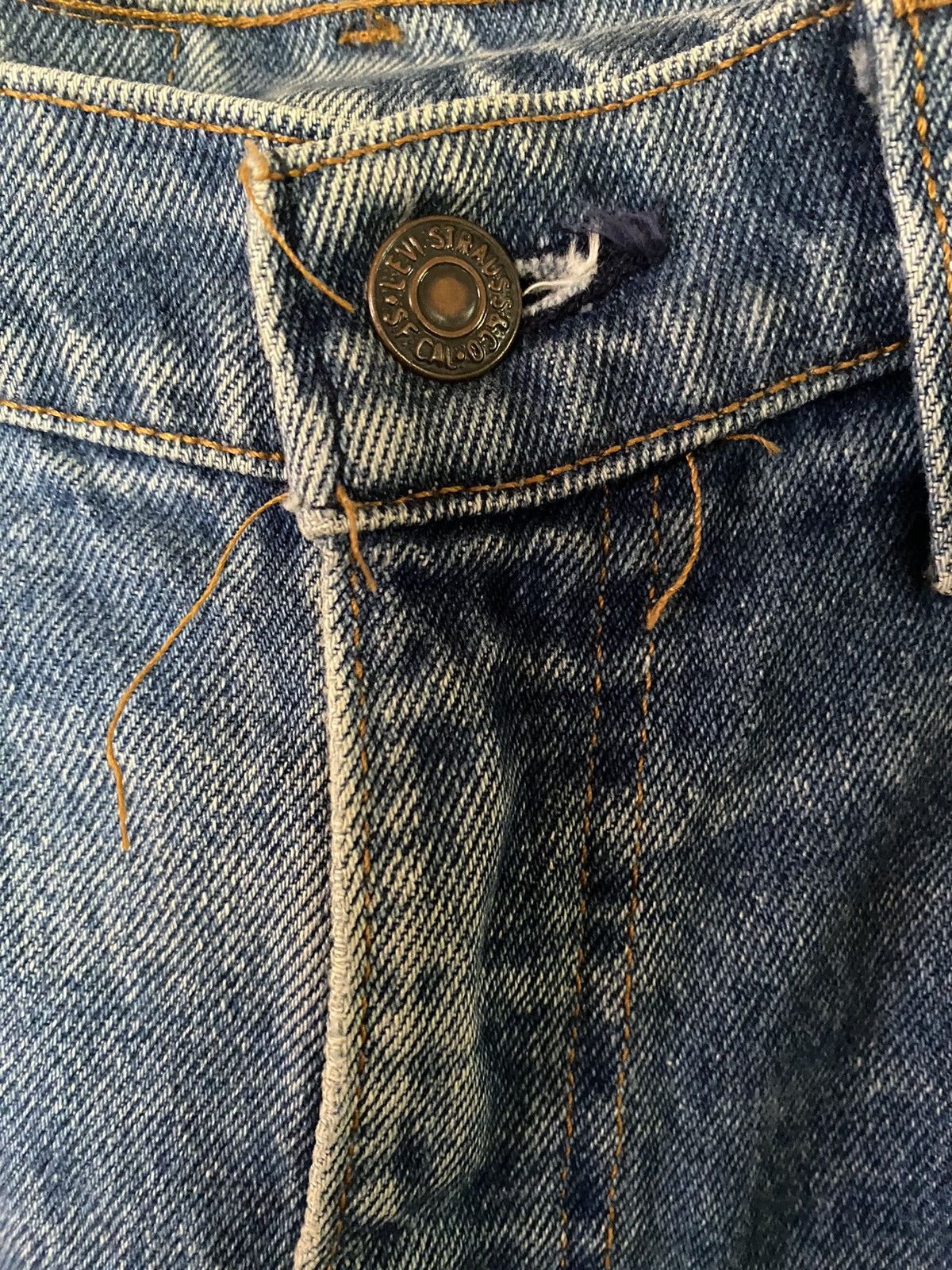 Levi's × Vintage Vintage Levi’s 513 Distressed Orange Tab Size US 34 / EU 50 - 5 Thumbnail