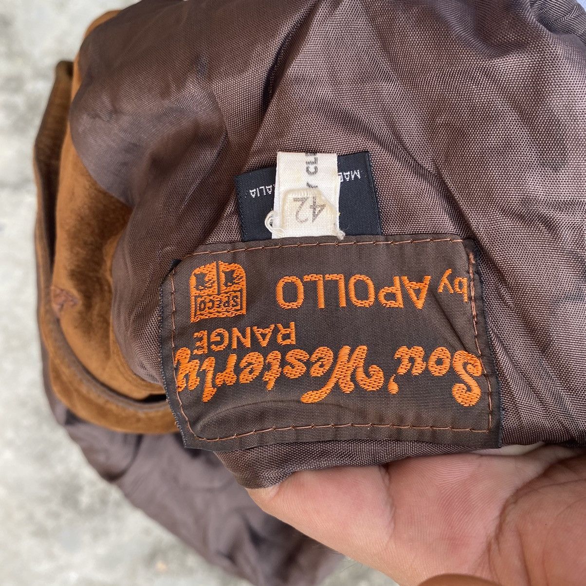 Apollo × Vintage Vintage Sou Westerly By Apollo Suede Leather Coat Jacket Size M / US 6-8 / IT 42-44 - 9 Thumbnail