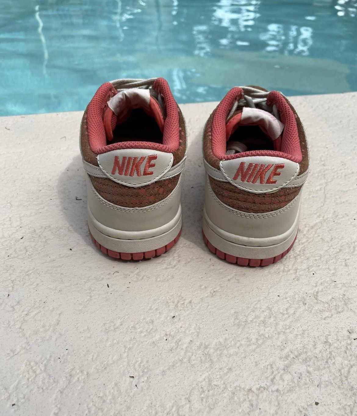 Nike Nike Dunk Low Cognac Sneakers Beige Brown Skate Shoes Size US 6 / IT 36 - 3 Thumbnail