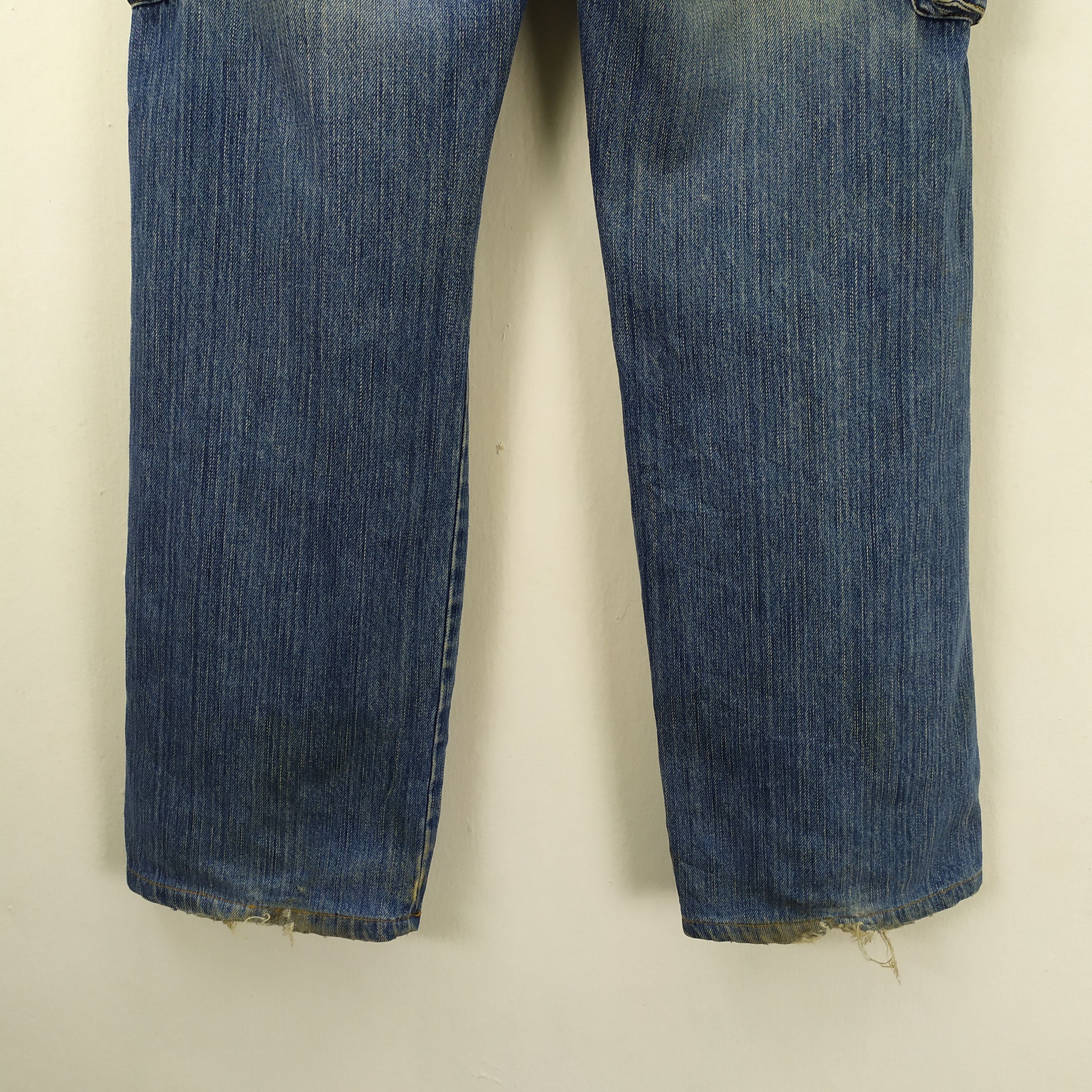 Japanese Brand × Jean × Rusty Rare! VINTAGE JAPANESE RIPPED JEANS CARGO PANTS Size US 28 / EU 44 - 13 Thumbnail