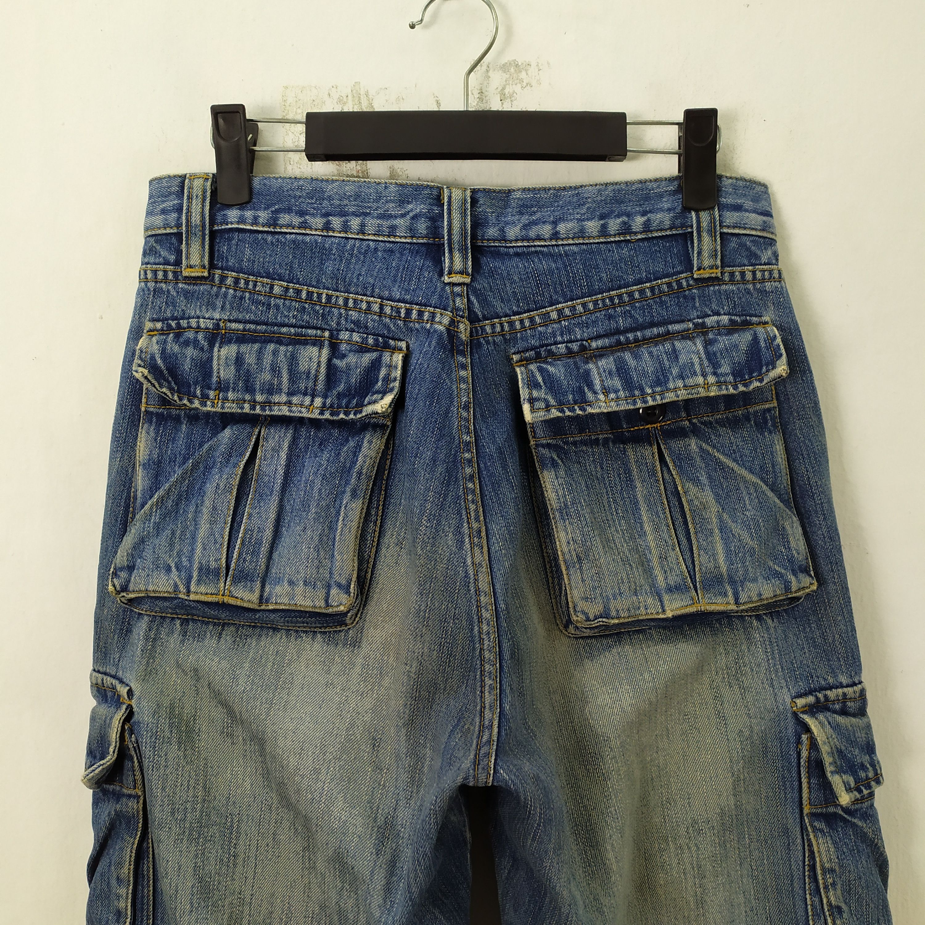 Japanese Brand × Jean × Rusty Rare! VINTAGE JAPANESE RIPPED JEANS CARGO PANTS Size US 28 / EU 44 - 10 Thumbnail