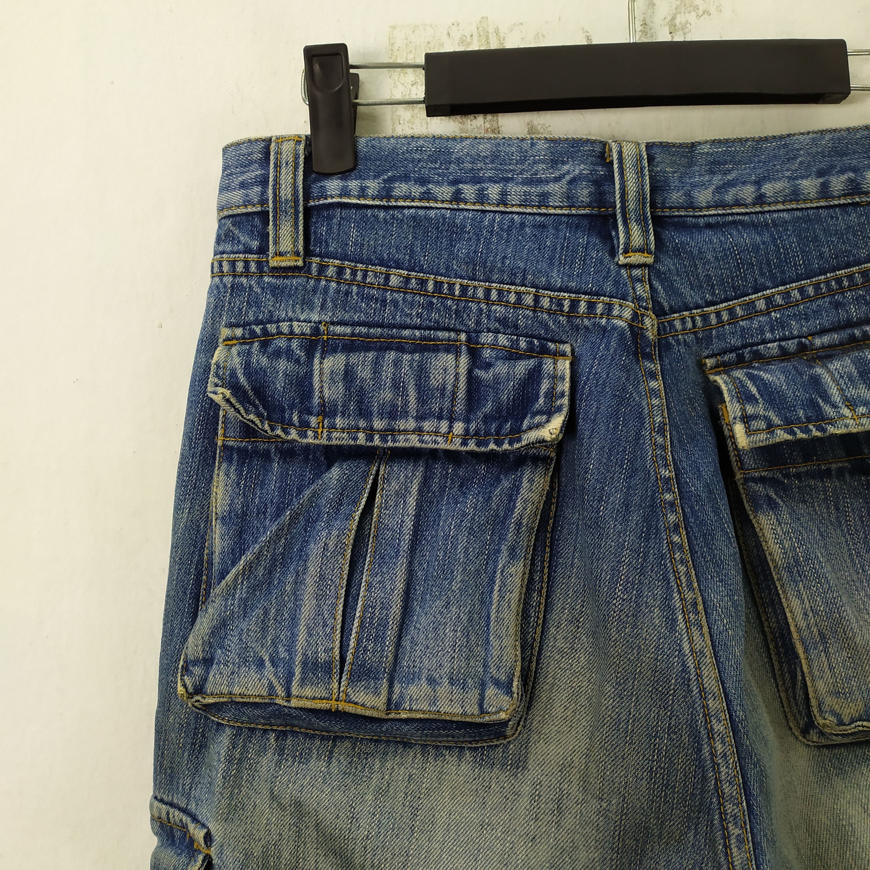 Japanese Brand × Jean × Rusty Rare! VINTAGE JAPANESE RIPPED JEANS CARGO PANTS Size US 28 / EU 44 - 9 Thumbnail