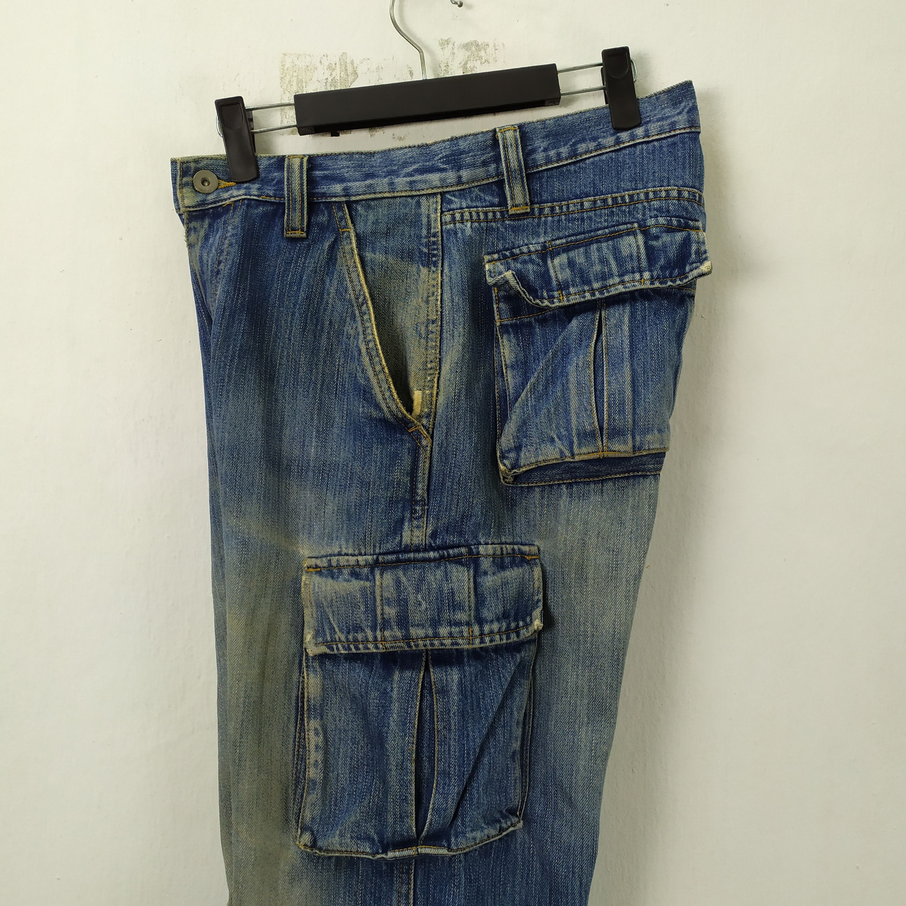Japanese Brand × Jean × Rusty Rare! VINTAGE JAPANESE RIPPED JEANS CARGO PANTS Size US 28 / EU 44 - 15 Thumbnail