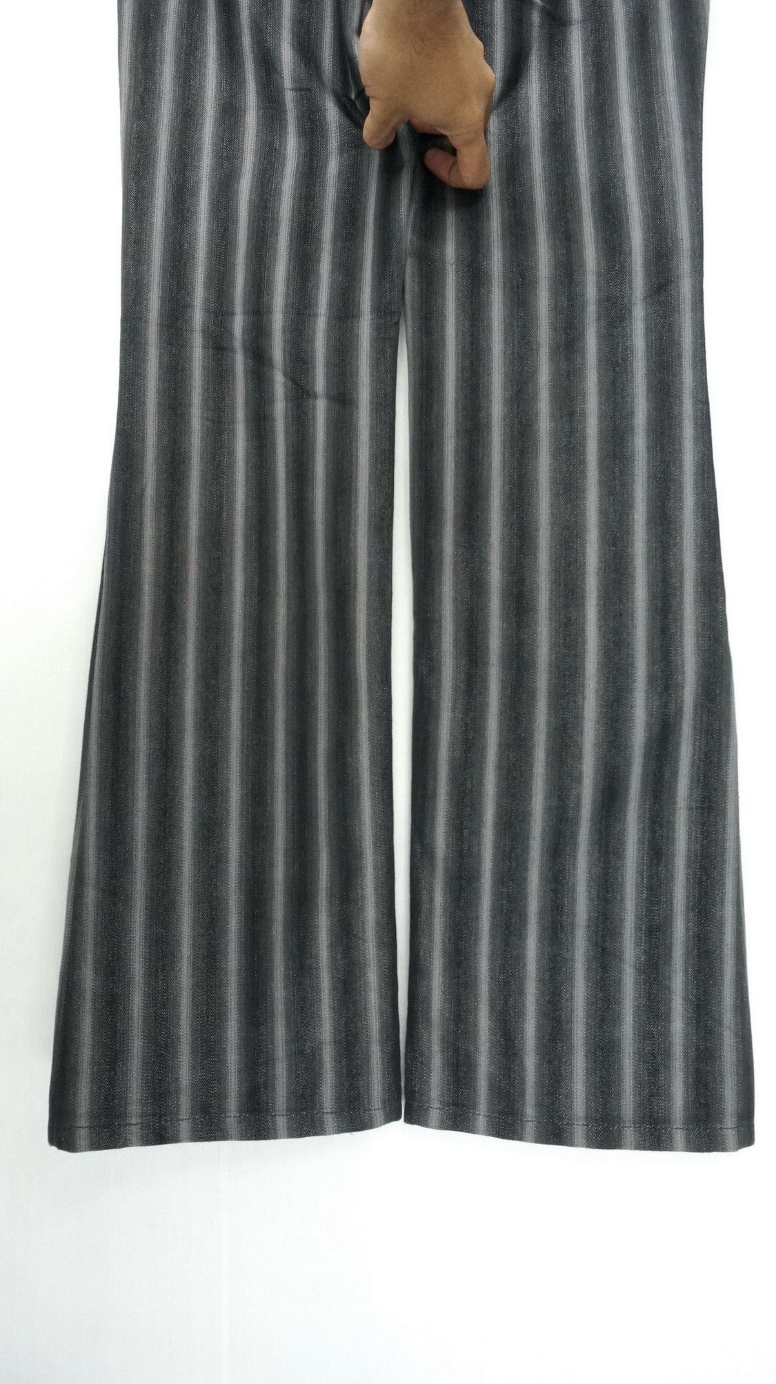 Japanese Brand 🎌 Michel Klein MK HOMME Rare Striped Flared Lowrise Denim Size US 30 / EU 46 - 9 Thumbnail