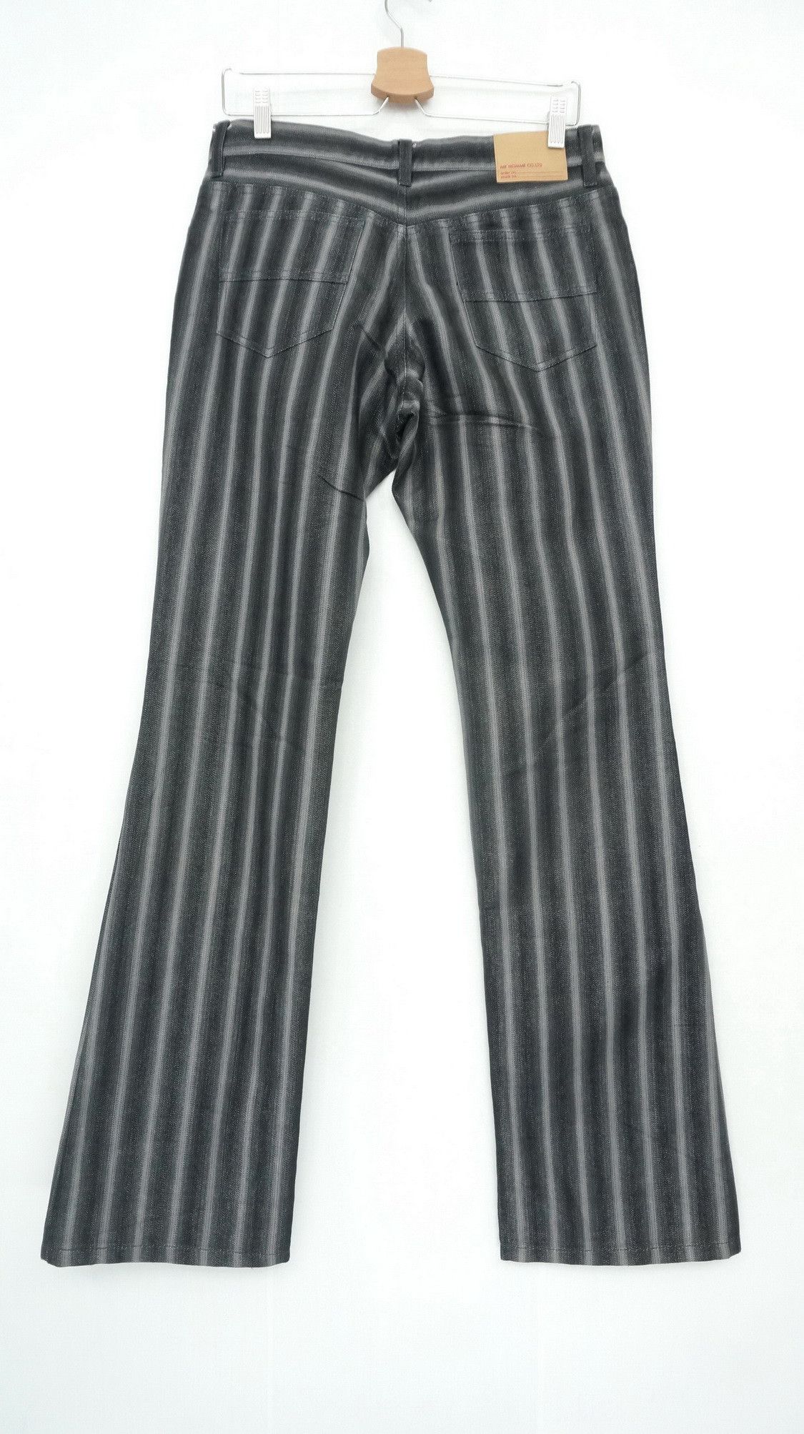 Japanese Brand 🎌 Michel Klein MK HOMME Rare Striped Flared Lowrise Denim Size US 30 / EU 46 - 2 Thumbnail