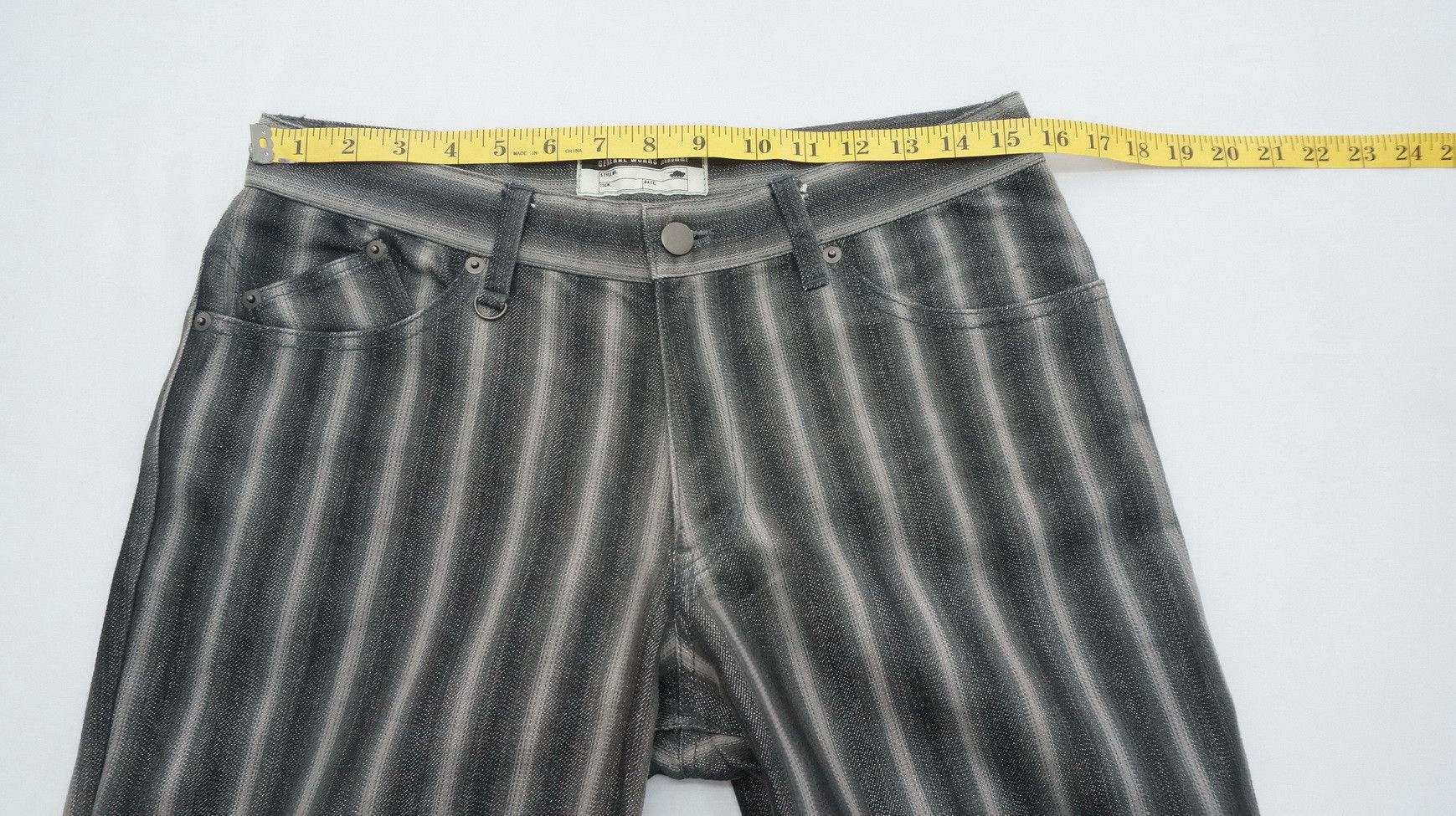 Japanese Brand 🎌 Michel Klein MK HOMME Rare Striped Flared Lowrise Denim Size US 30 / EU 46 - 11 Thumbnail