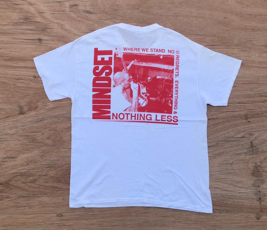 image of Band Tees x Vintage Tee Mindset Nothing Less A28 in White, Men's (Size Large)