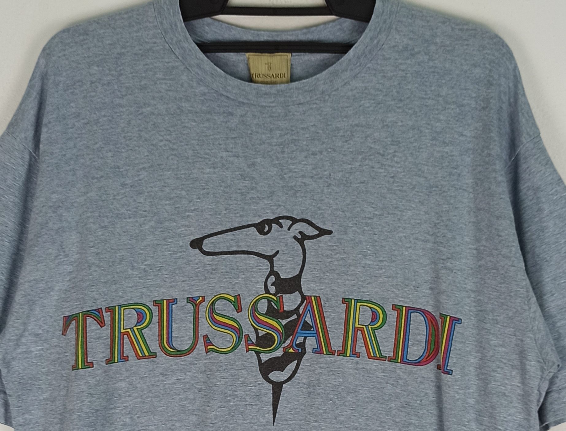 Trussardi Vintage Trussardi Italy Tshirt Big Logo Size US L / EU 52-54 / 3 - 2 Thumbnail