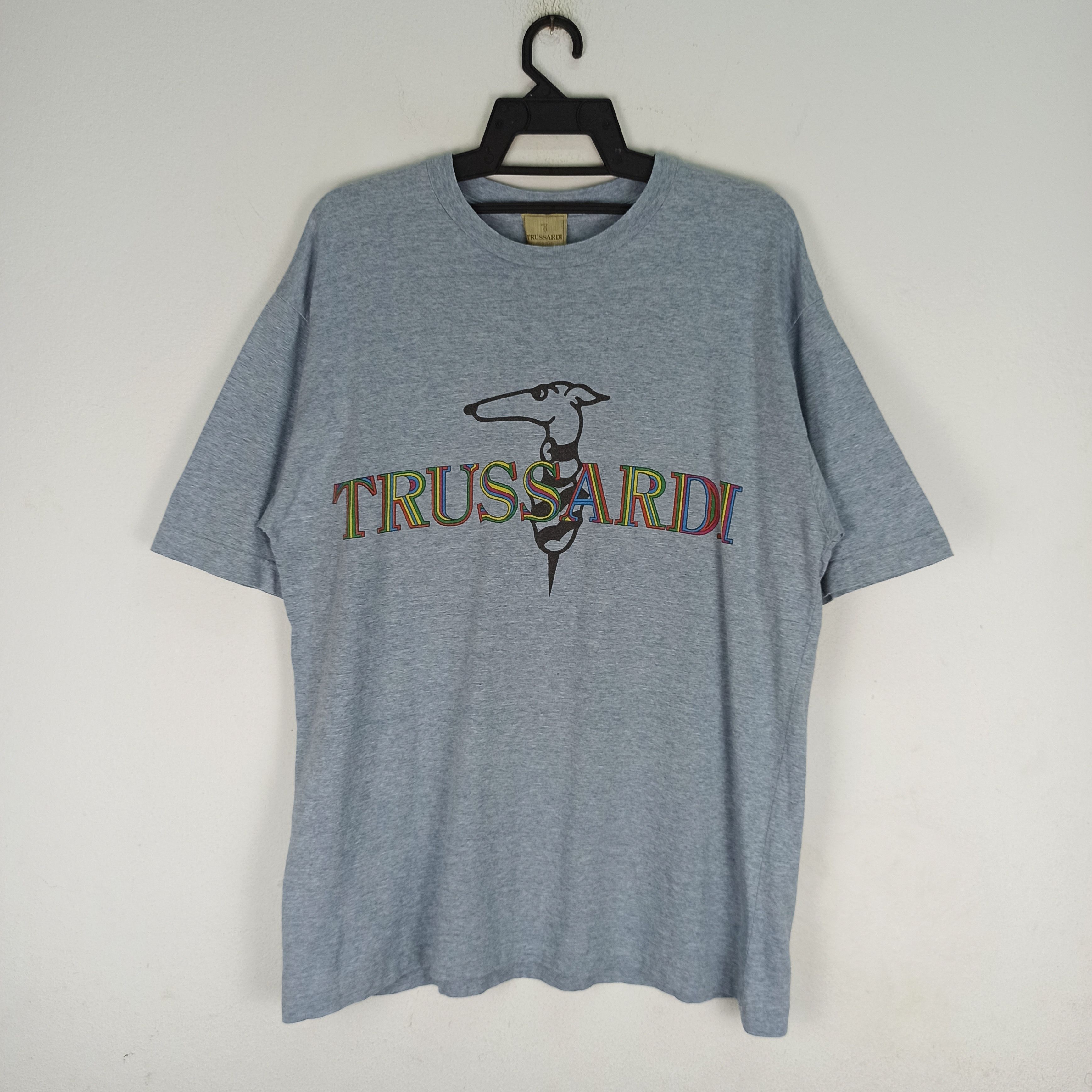 Trussardi Vintage Trussardi Italy Tshirt Big Logo Size US L / EU 52-54 / 3 - 1 Thumbnail