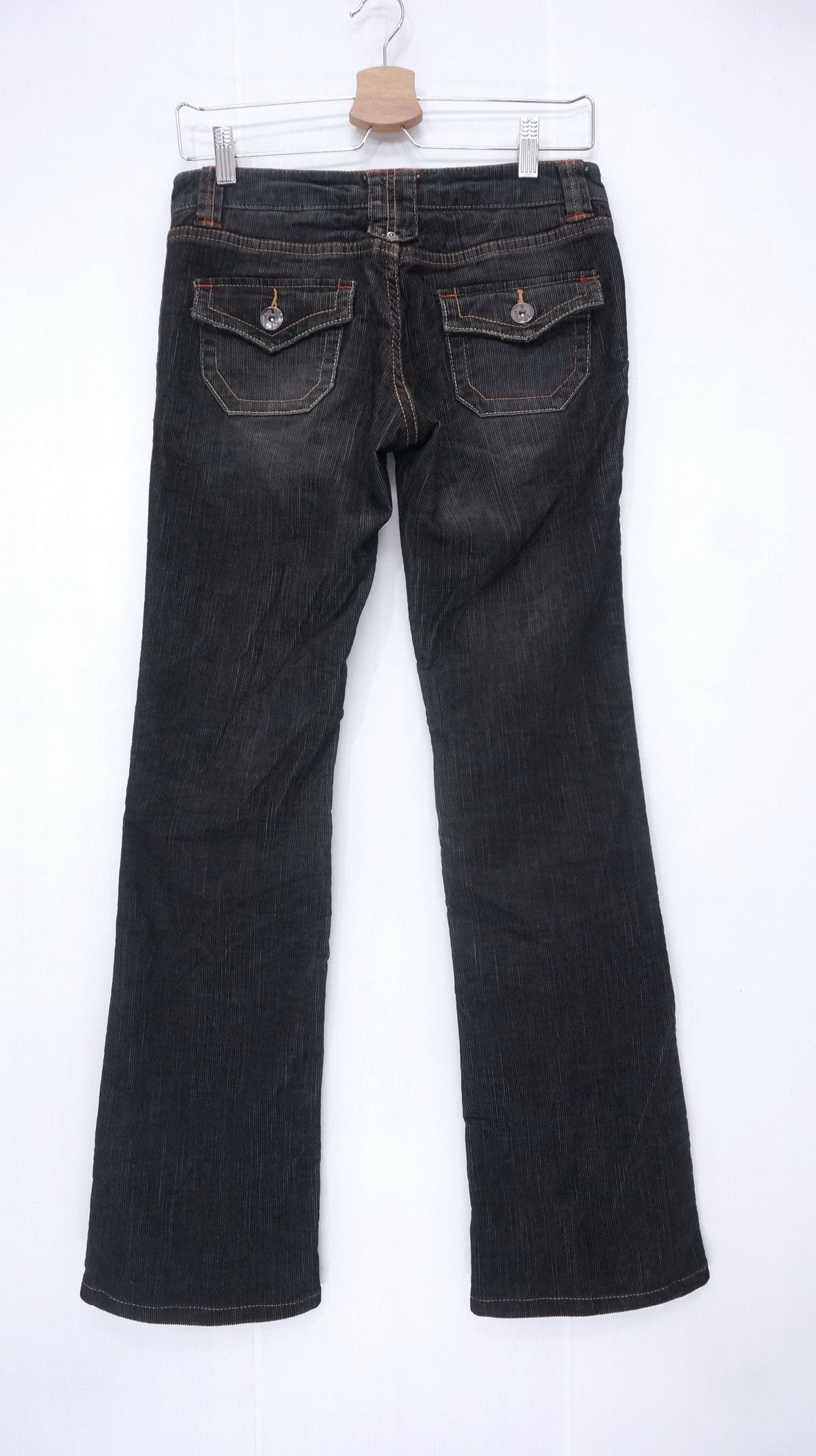 Japanese Brand BACK NUMBER Flared Skinny Low rise Womens Corduroy Size US 29 - 2 Thumbnail