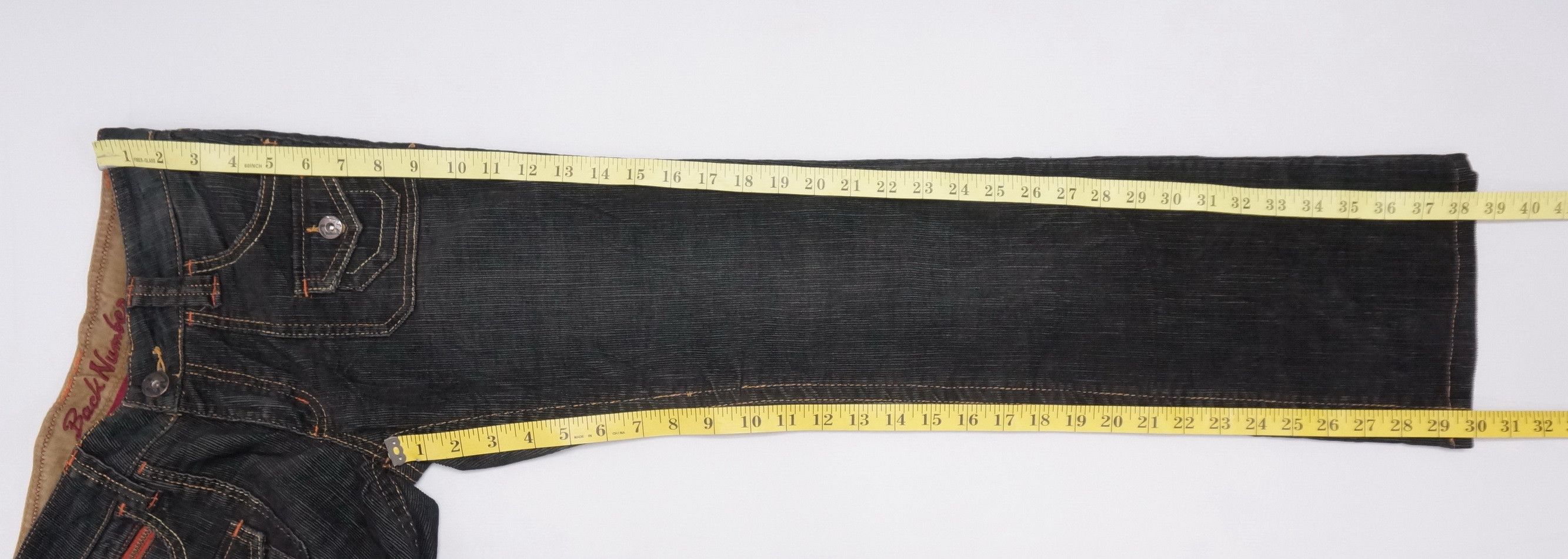 Japanese Brand BACK NUMBER Flared Skinny Low rise Womens Corduroy Size US 29 - 10 Thumbnail