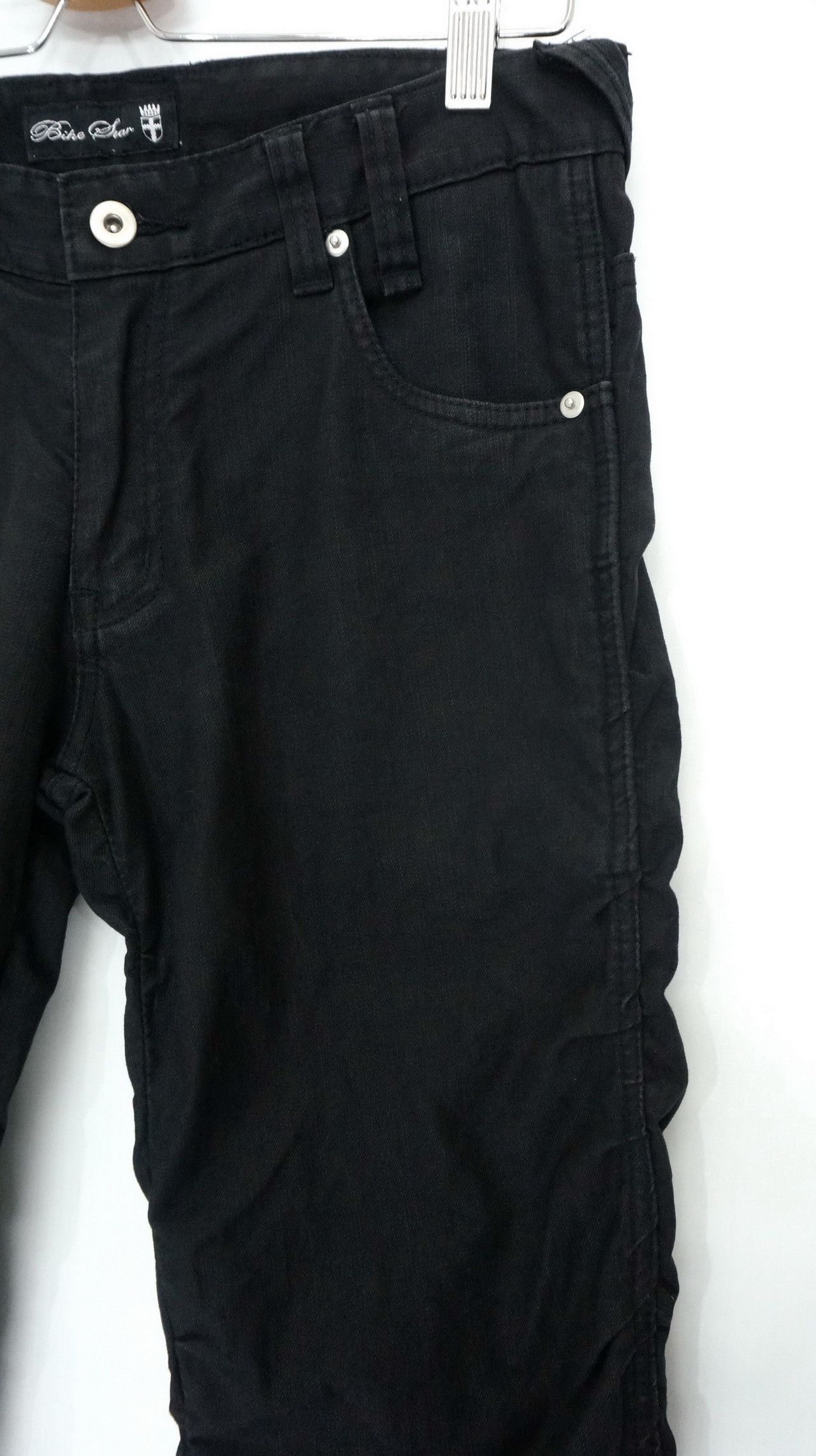 Japanese Brand BIKE STAR Japan Worn Skinny Low rise Shirring Pants Size US 30 / EU 46 - 7 Thumbnail