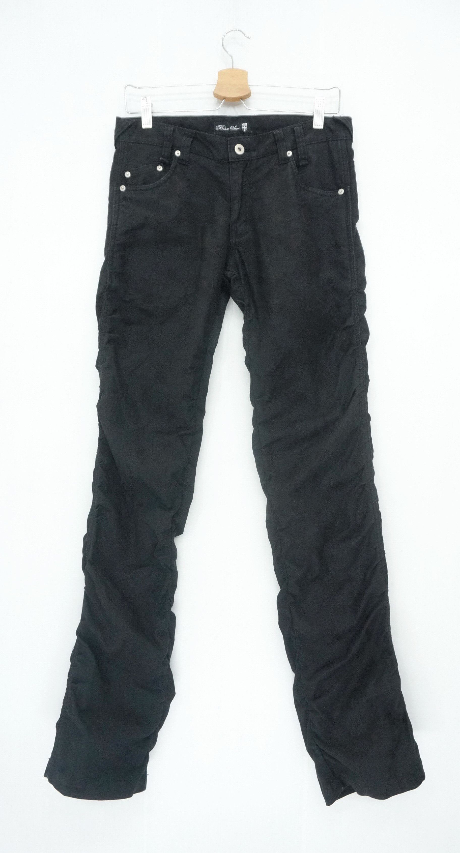 Japanese Brand BIKE STAR Japan Worn Skinny Low rise Shirring Pants Size US 30 / EU 46 - 1 Thumbnail
