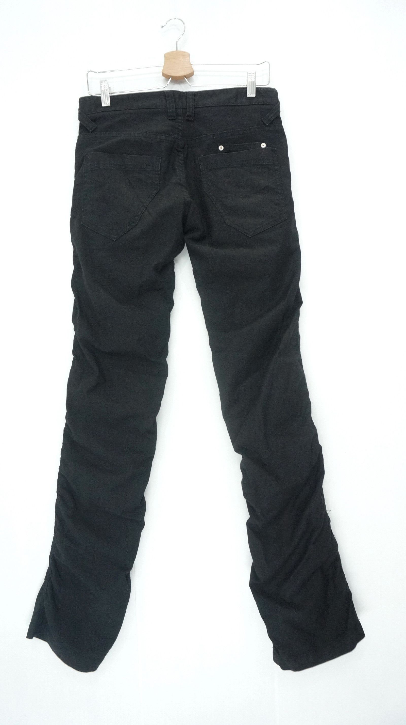 Japanese Brand BIKE STAR Japan Worn Skinny Low rise Shirring Pants Size US 30 / EU 46 - 2 Thumbnail