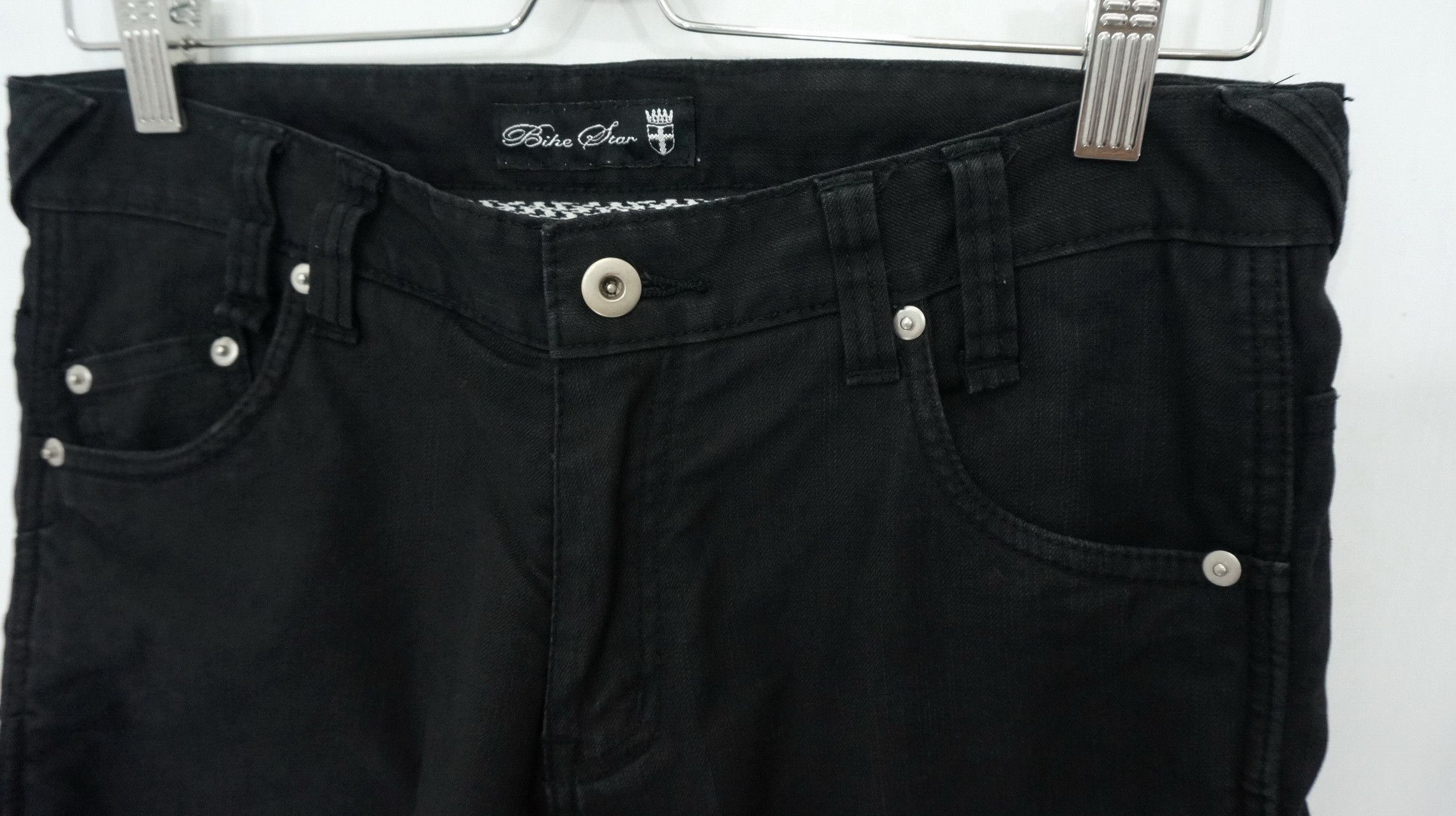 Japanese Brand BIKE STAR Japan Worn Skinny Low rise Shirring Pants Size US 30 / EU 46 - 8 Thumbnail