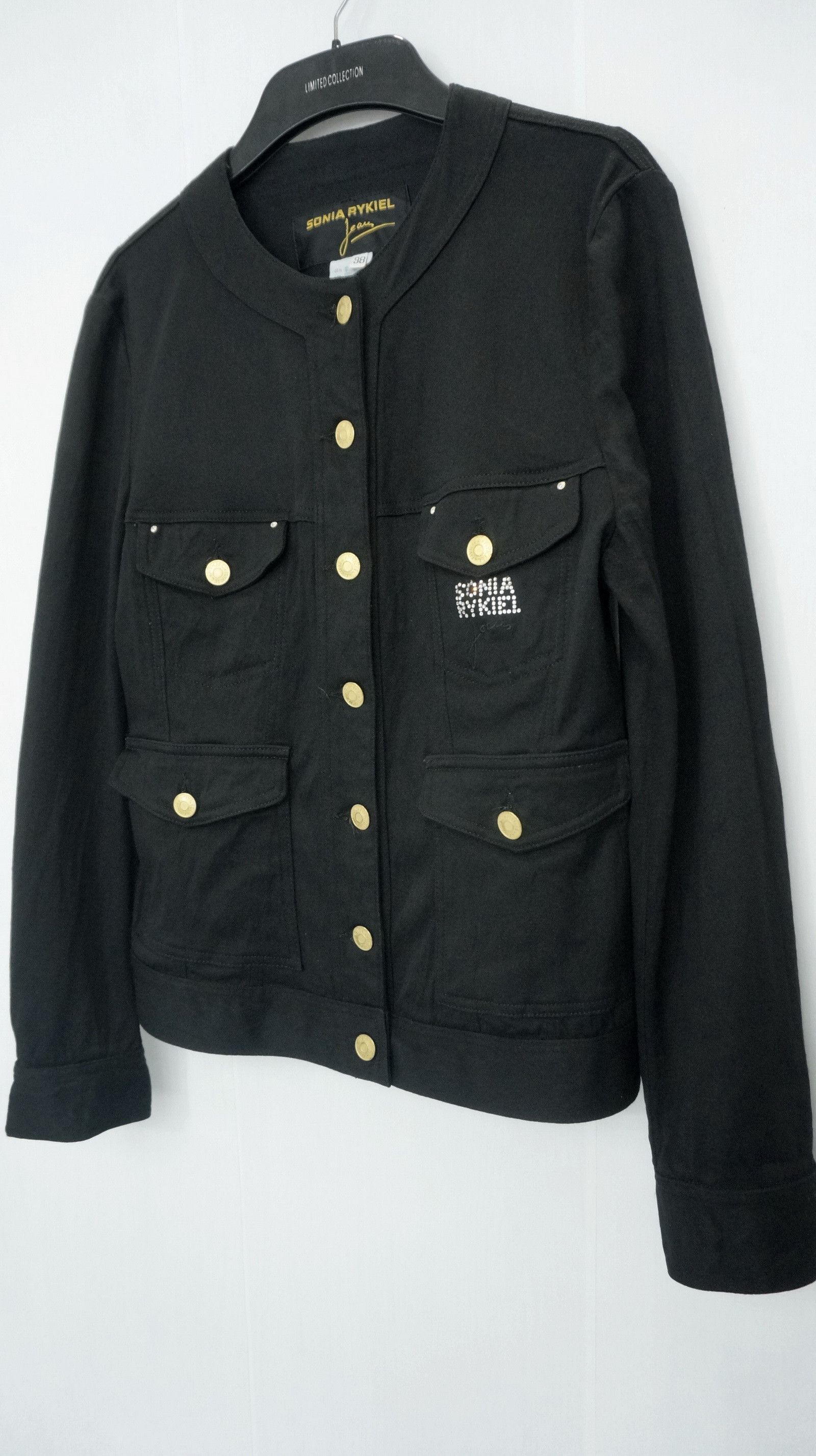 image of Vintage Sonia Rykiel Women Button Jackets in Black (Size Small)