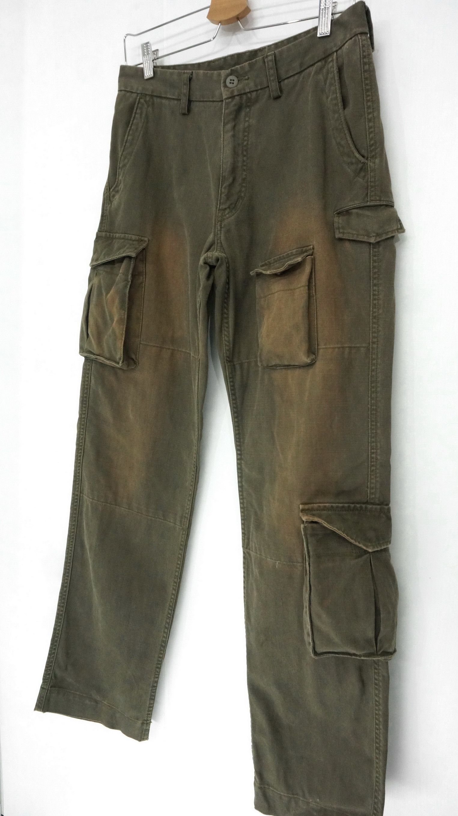 Japanese Brand 🔥 Vtg Sunfaded BLUEWAY SURPLUS Distressed Cargo Pants Size US 30 / EU 46 - 2 Thumbnail
