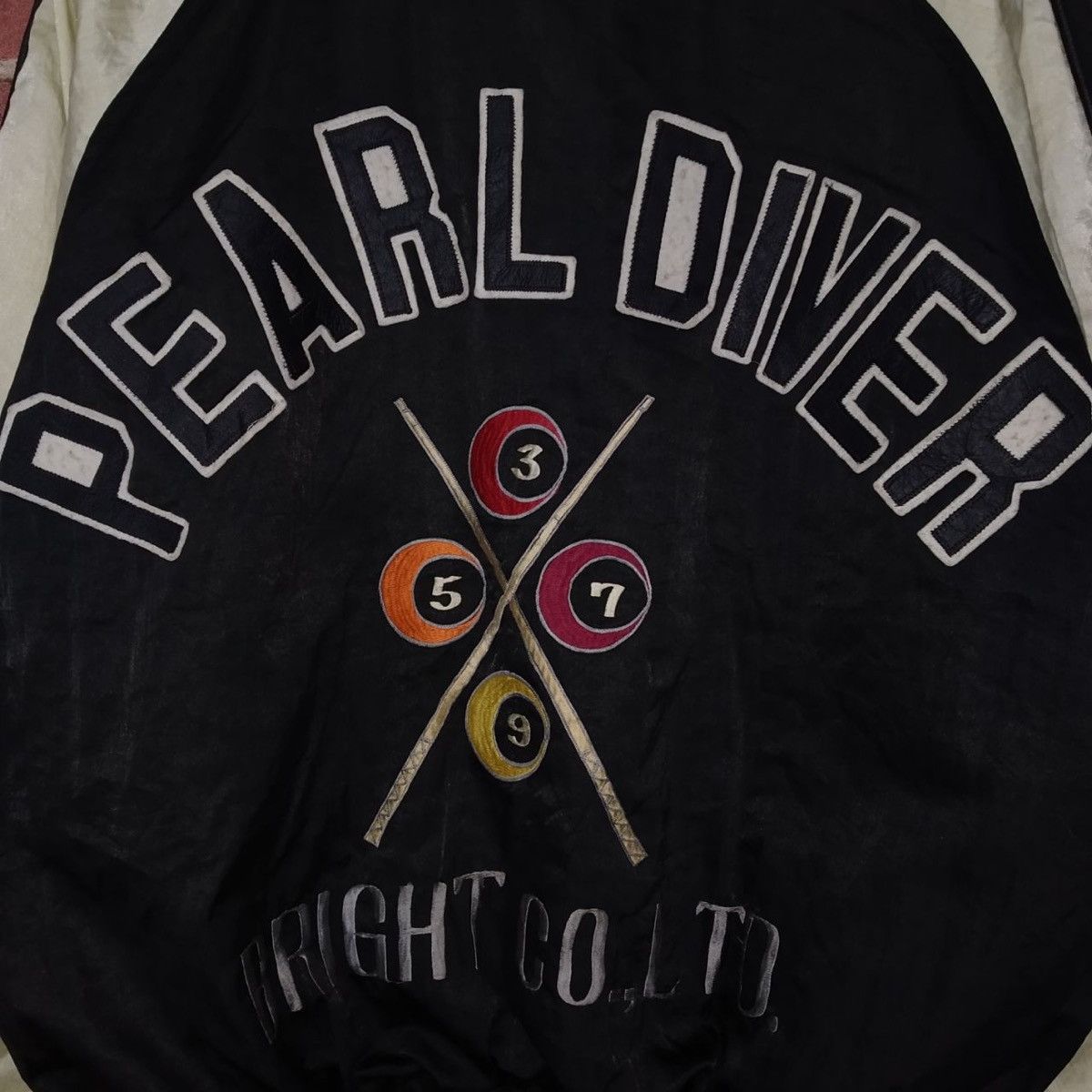 Japanese Brand Pearl Diver Bright Co. Ltd Satin Jacket Ball Snookers Size US XL / EU 56 / 4 - 5 Thumbnail
