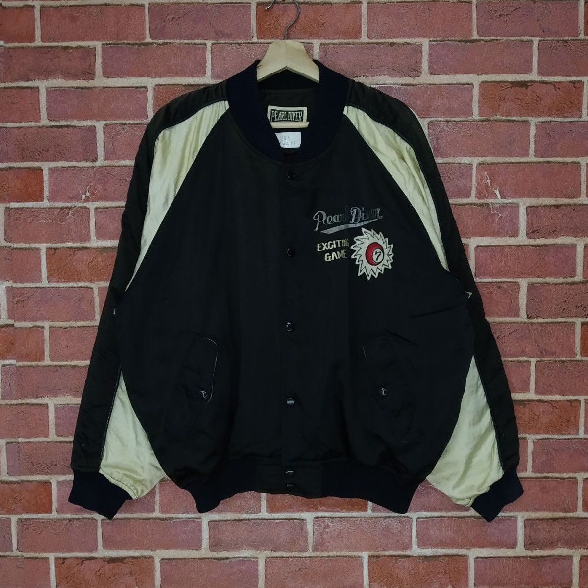 Japanese Brand Pearl Diver Bright Co. Ltd Satin Jacket Ball Snookers Size US XL / EU 56 / 4 - 2 Thumbnail