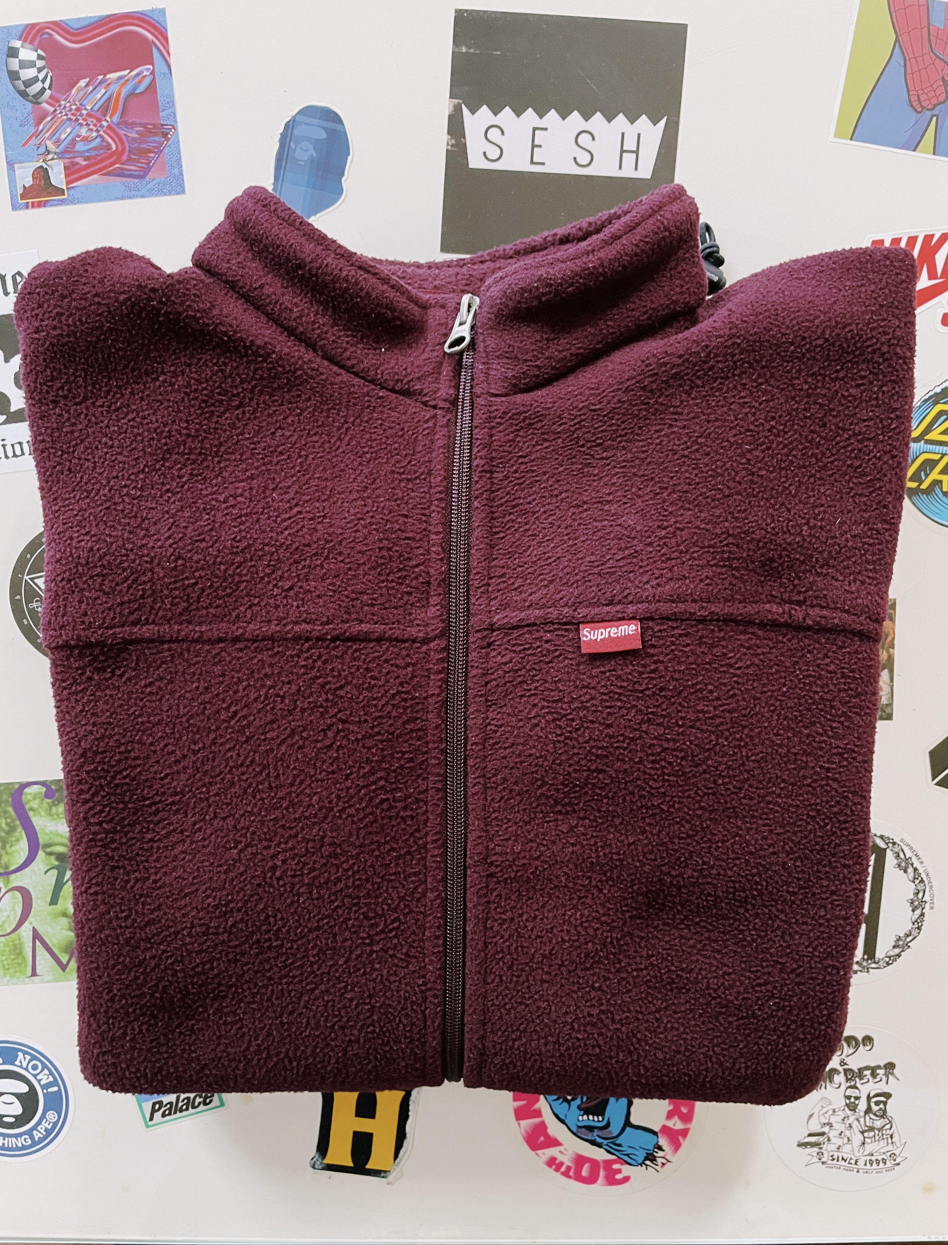 Supreme × Vintage Vintage 2000 Supreme Polartec Fleece Zip Up Jacket Burgundy Size US M / EU 48-50 / 2 - 7 Thumbnail