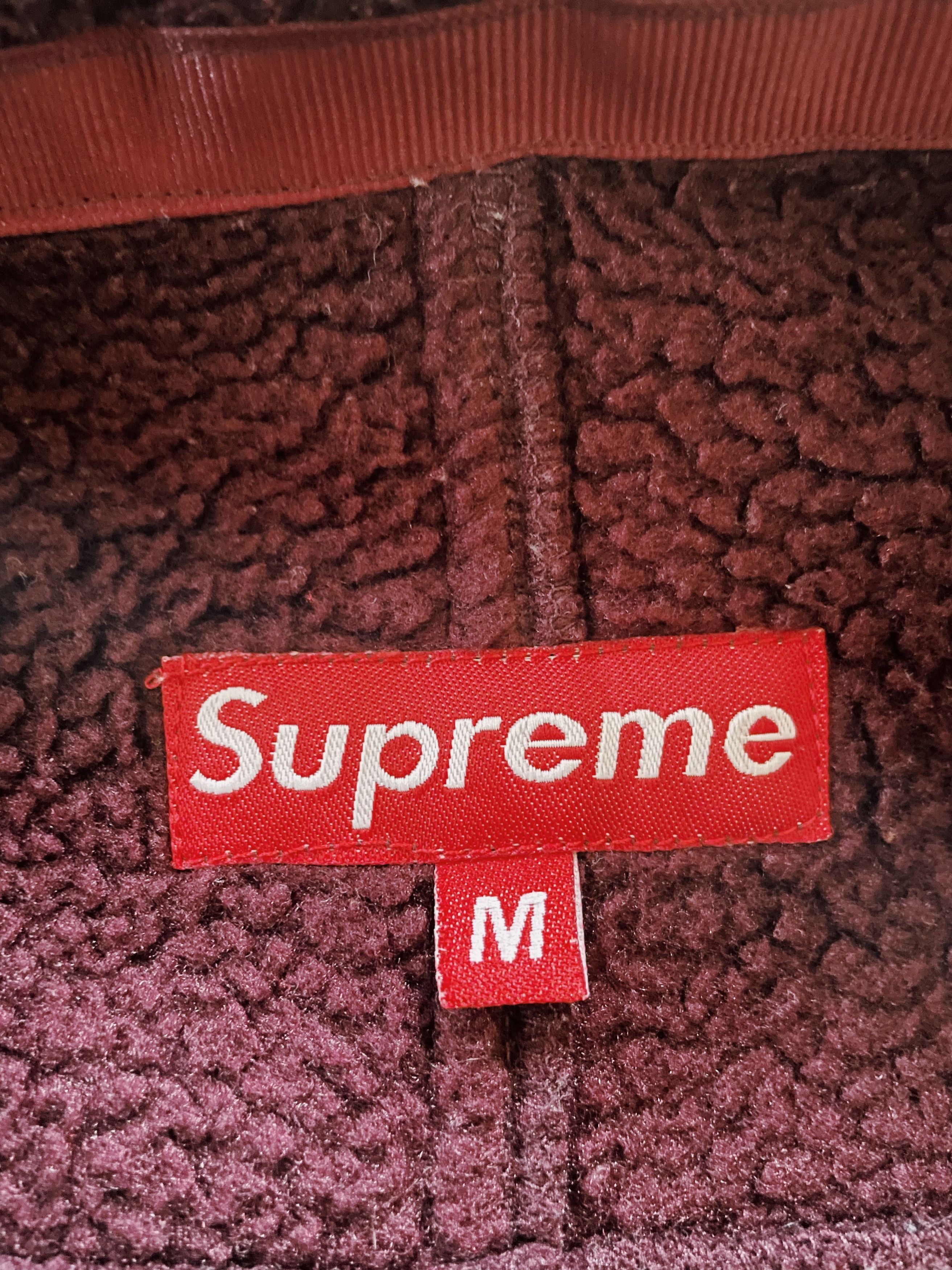 Supreme × Vintage Vintage 2000 Supreme Polartec Fleece Zip Up Jacket Burgundy Size US M / EU 48-50 / 2 - 3 Thumbnail