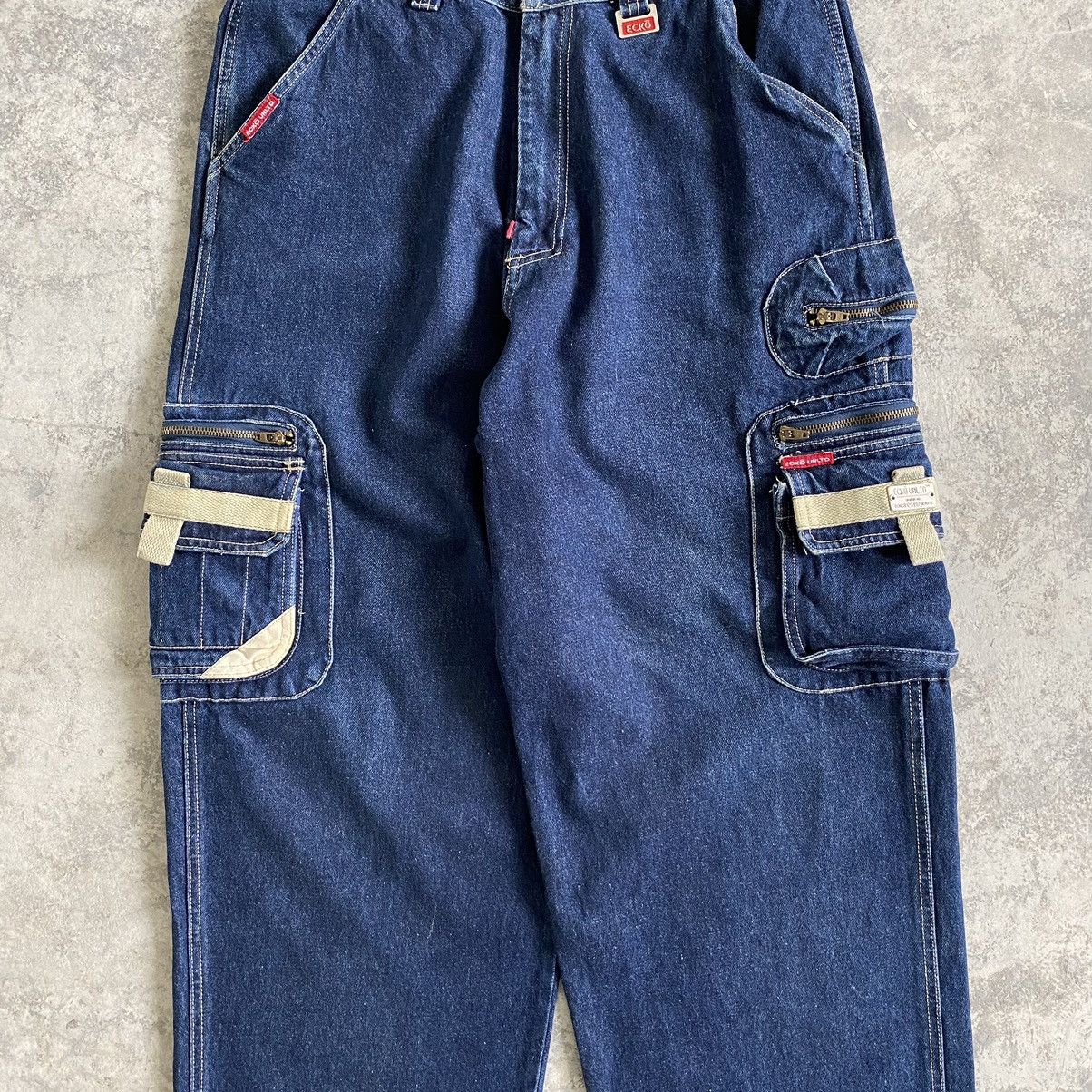 Ecko Unltd. Vintage Ecko Unltd Cargo Baggy Denim Jeans Size US 33 - 2 Thumbnail