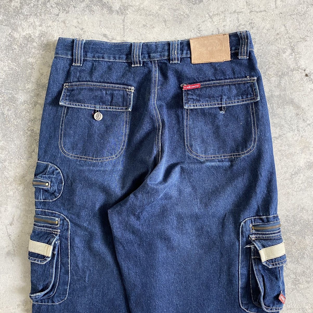 Ecko Unltd. Vintage Ecko Unltd Cargo Baggy Denim Jeans Size US 33 - 17 Thumbnail