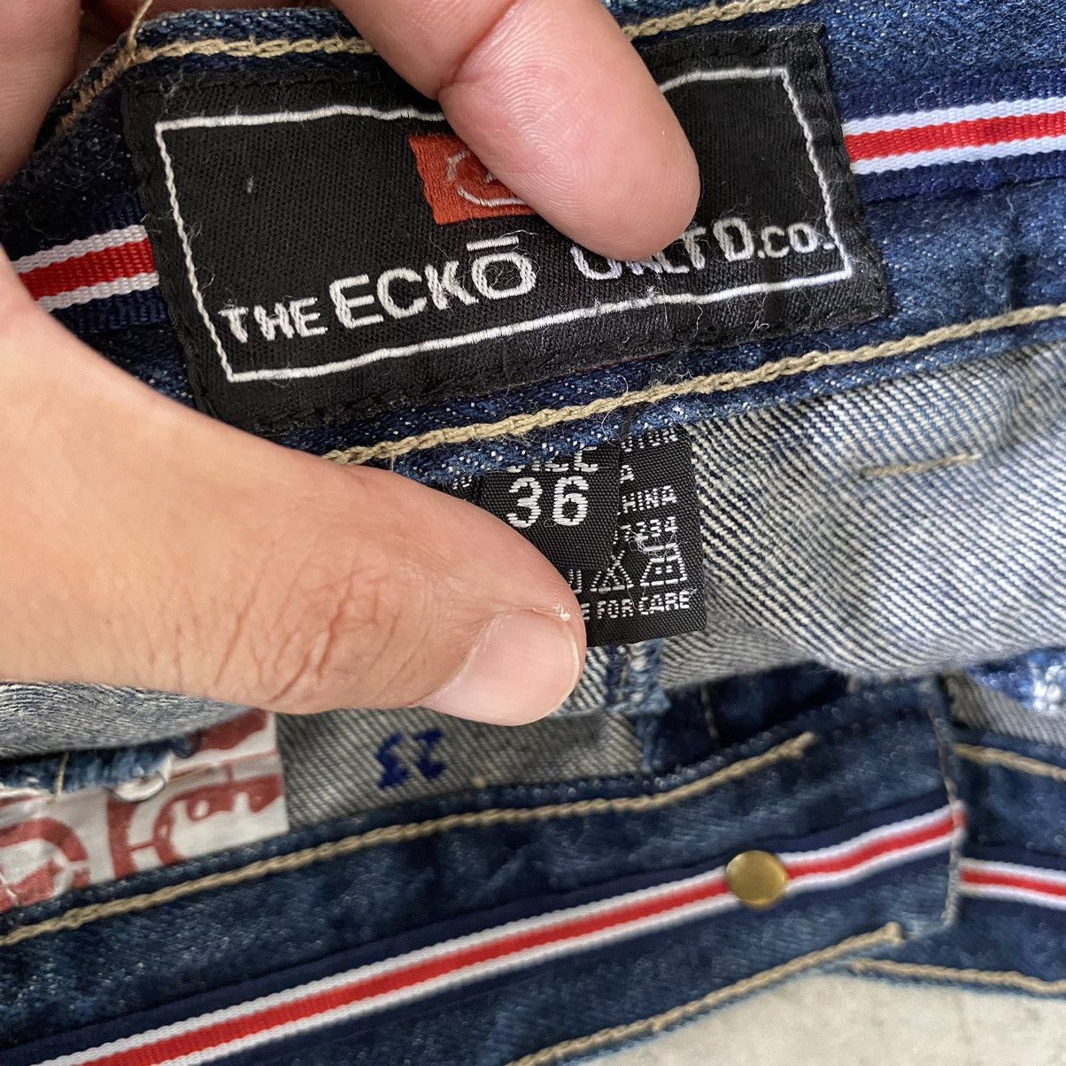 Ecko Unltd. Vintage Ecko Unltd Cargo Baggy Denim Jeans Size US 33 - 20 Thumbnail