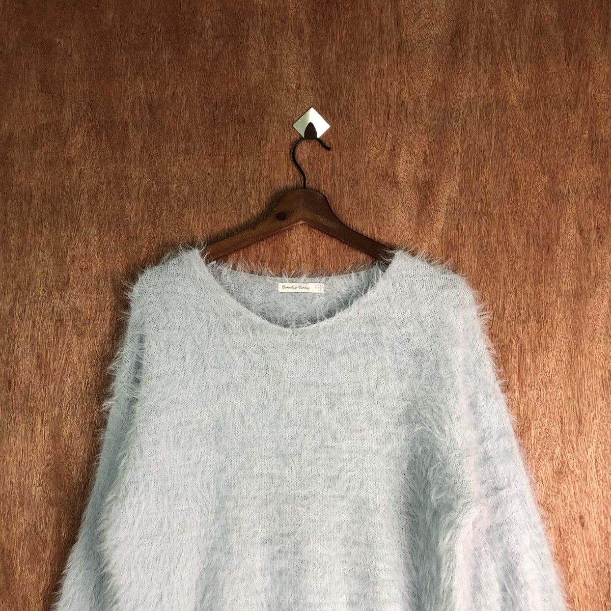 Vintage Sevendays Sunday soft fur Shag Shaggy mohair Knitwear #6537 Size L / US 10 / IT 46 - 2 Thumbnail