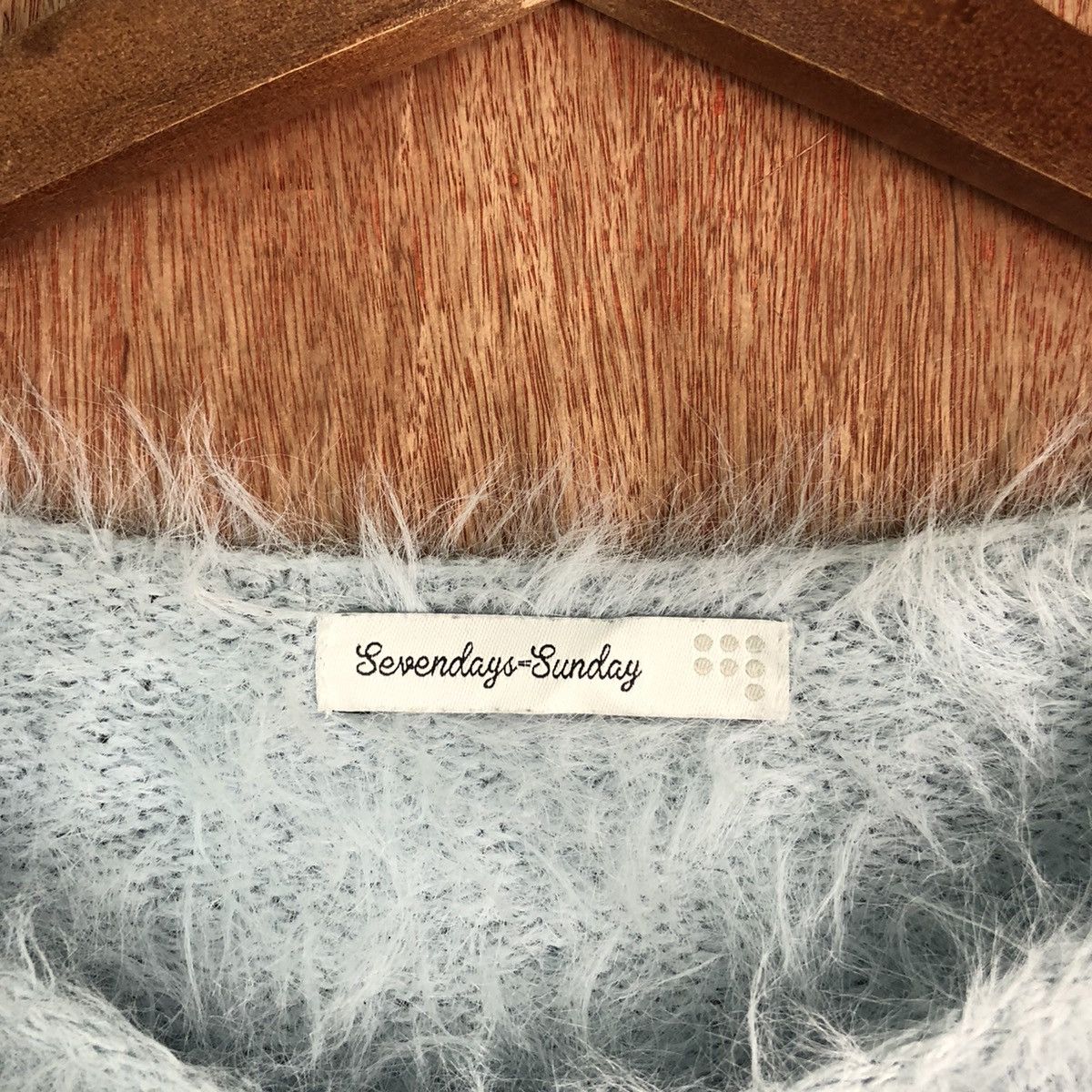 Vintage Sevendays Sunday soft fur Shag Shaggy mohair Knitwear #6537 Size L / US 10 / IT 46 - 6 Thumbnail