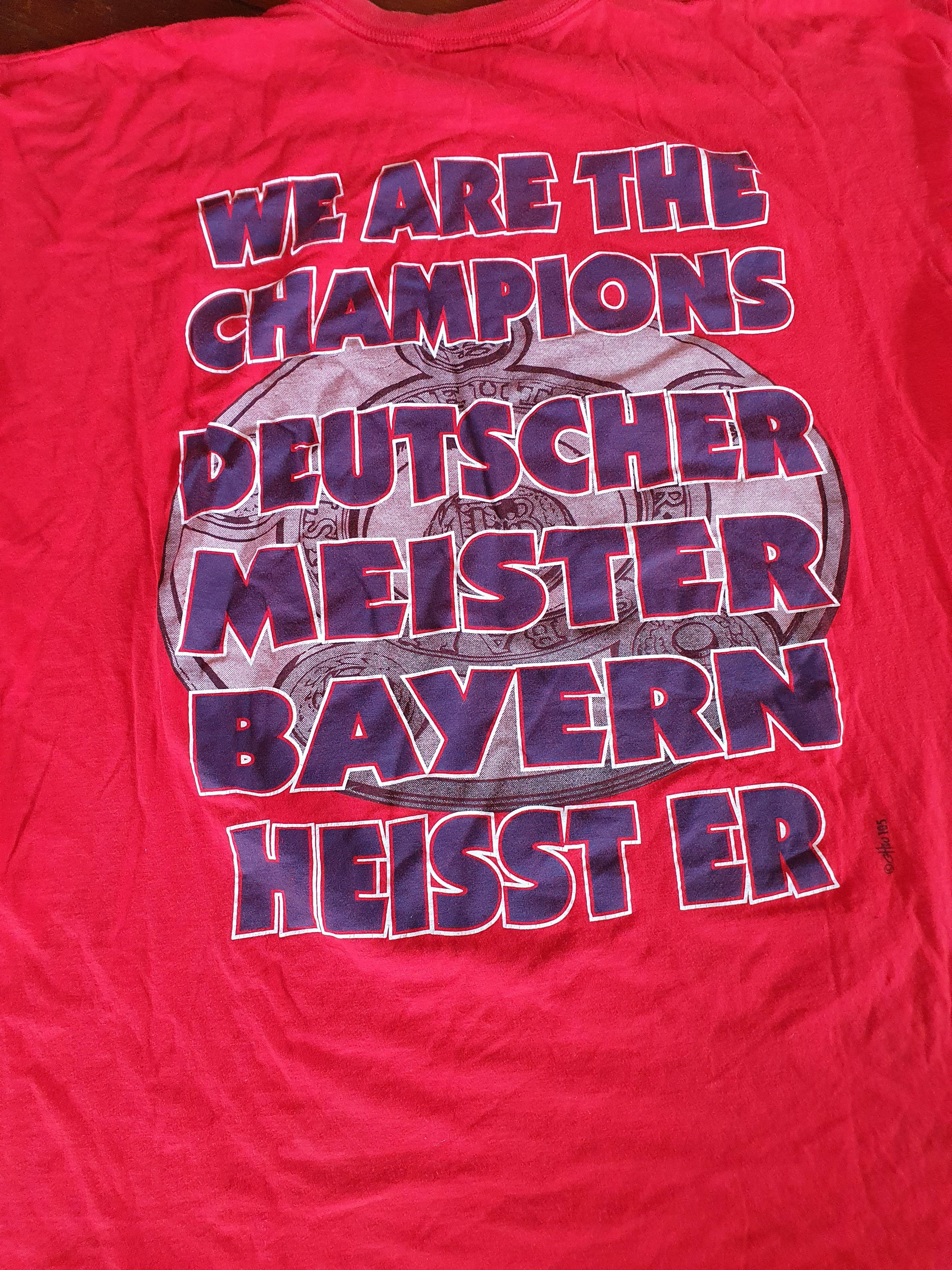 Vintage Bayern Munchen We Are The Champions Vtg 1997 double sided XL Size US XL / EU 56 / 4 - 13 Thumbnail