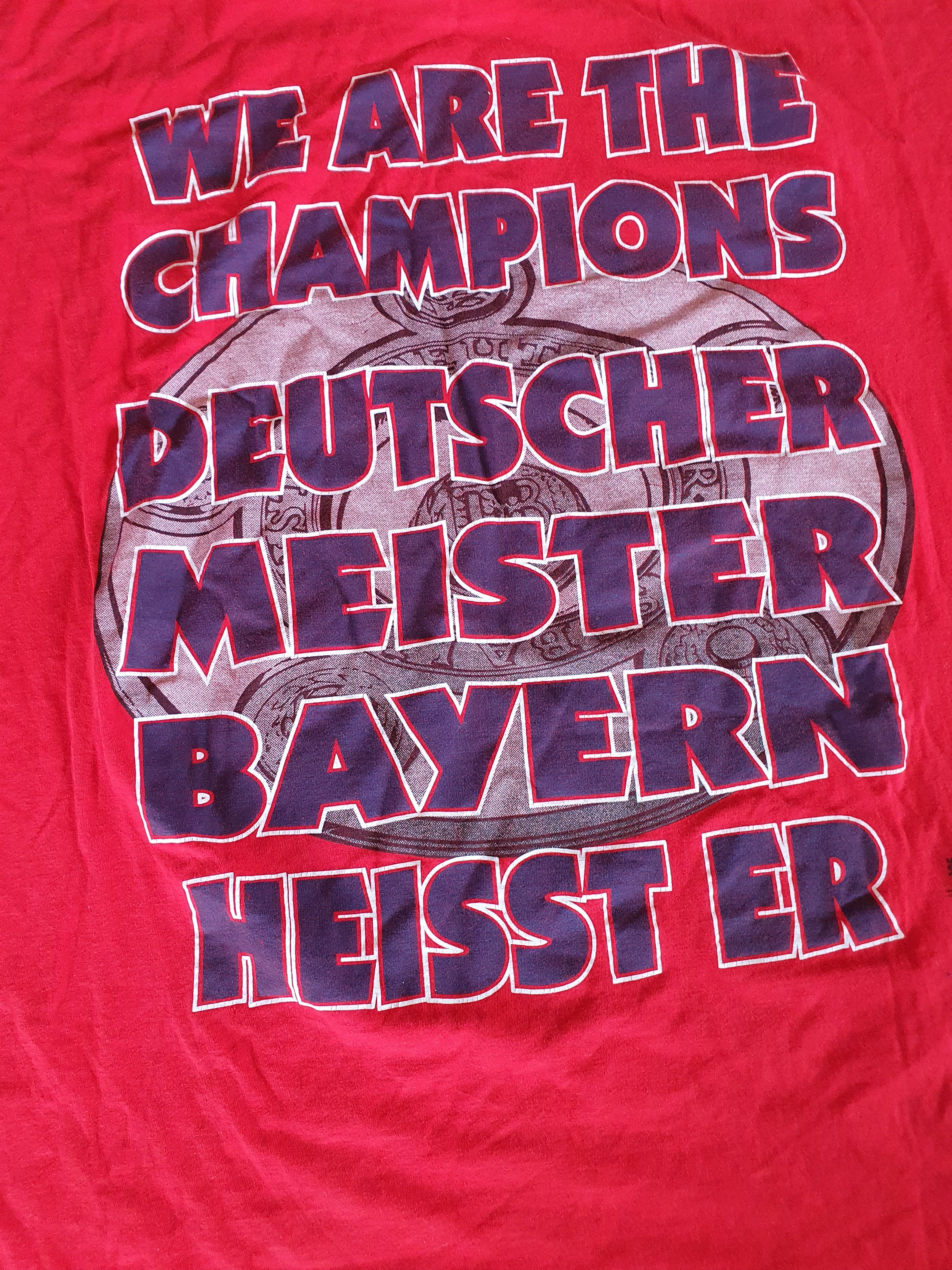 Vintage Bayern Munchen We Are The Champions Vtg 1997 double sided XL Size US XL / EU 56 / 4 - 14 Thumbnail