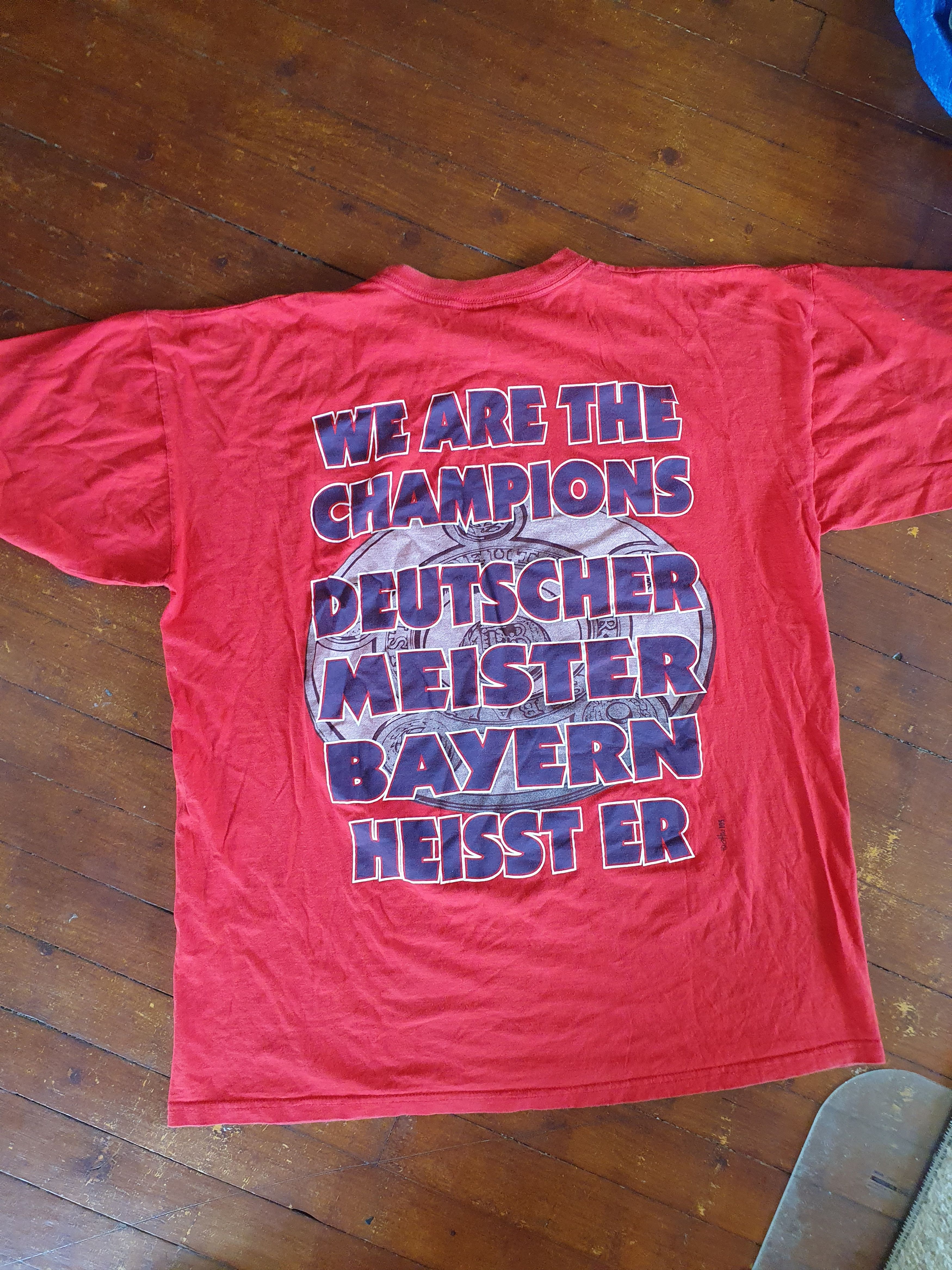 Vintage Bayern Munchen We Are The Champions Vtg 1997 double sided XL Size US XL / EU 56 / 4 - 2 Thumbnail