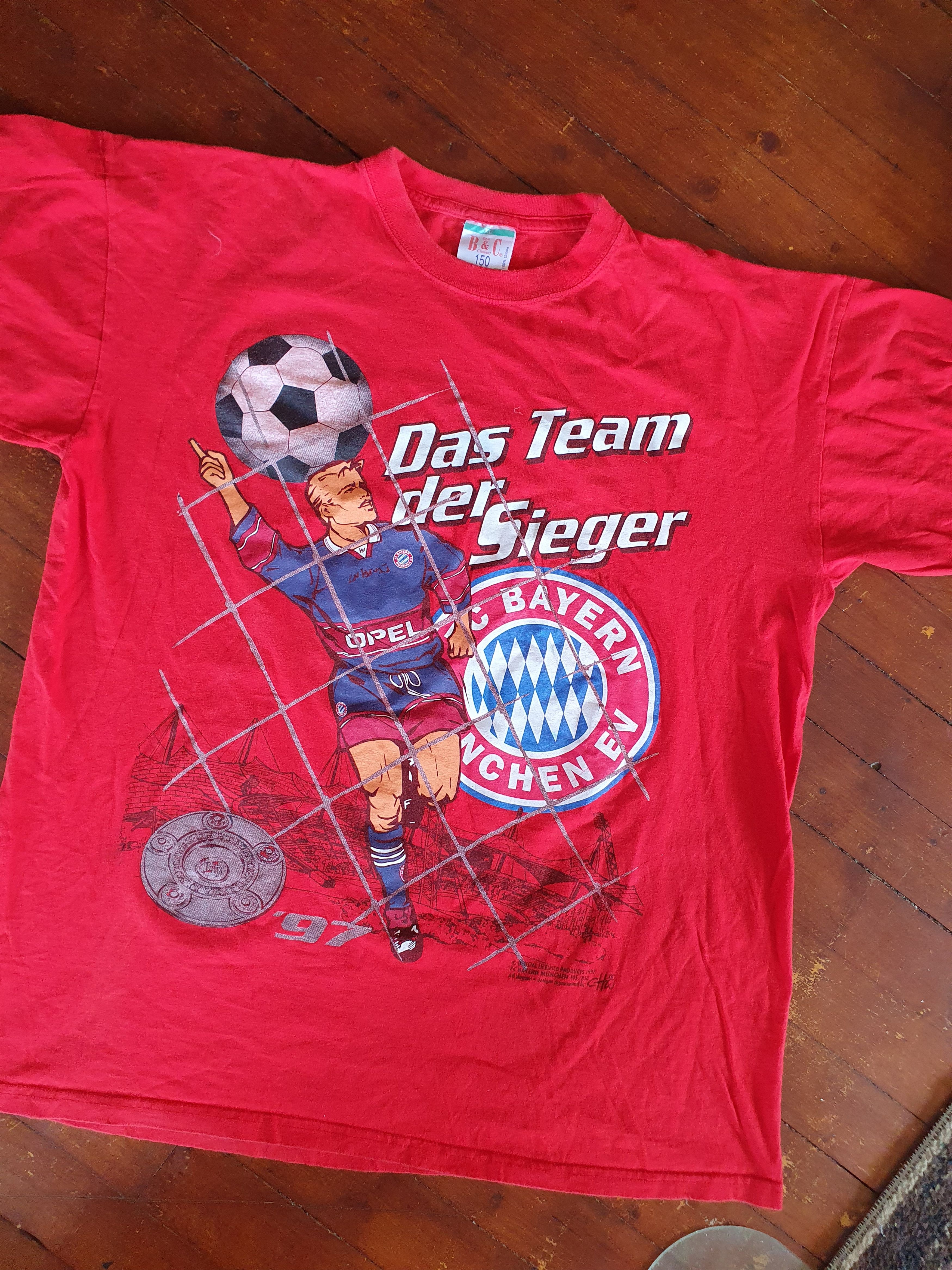 Vintage Bayern Munchen We Are The Champions Vtg 1997 double sided XL Size US XL / EU 56 / 4 - 1 Thumbnail